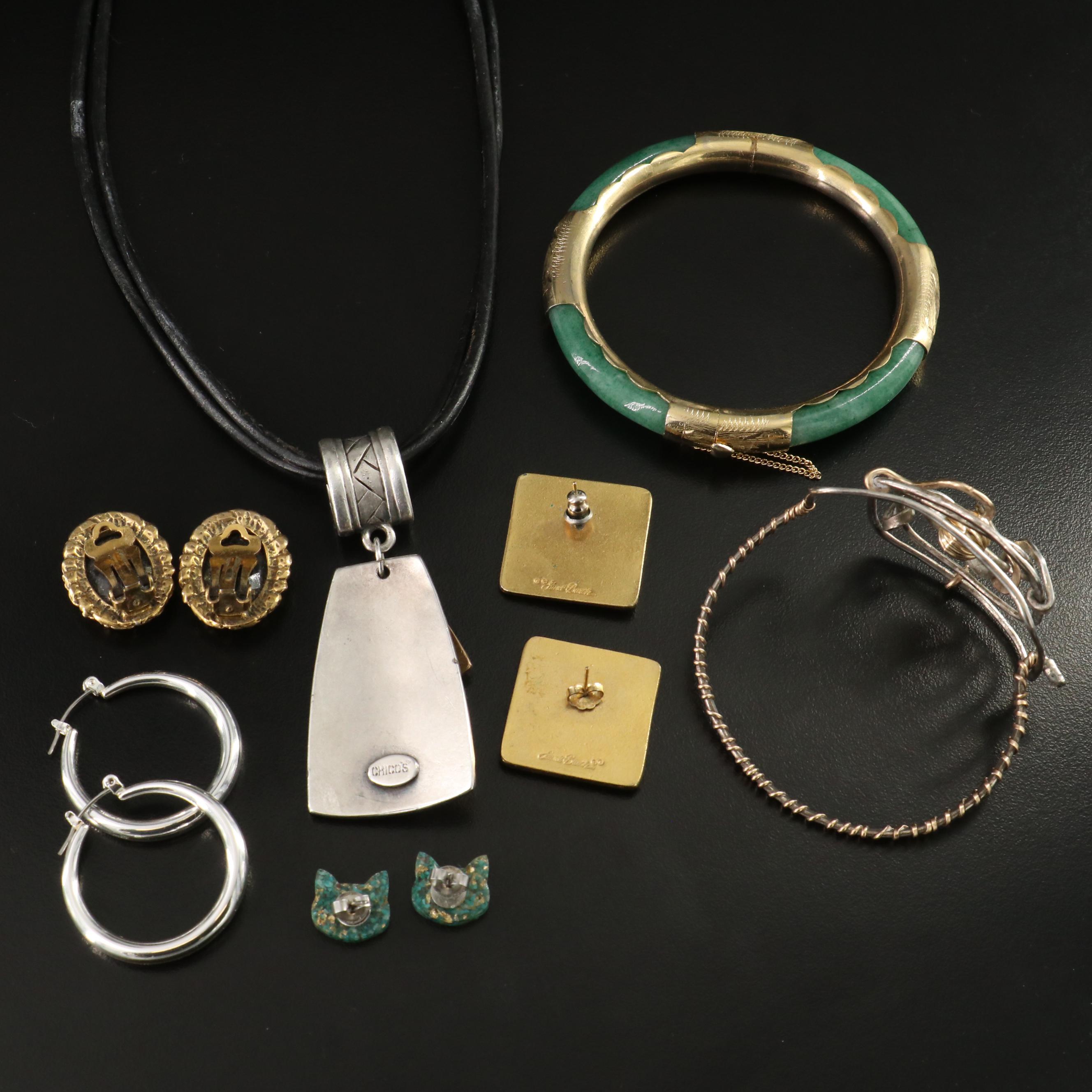 Jewelry Collection Featuring Laurel Burch and Sterling Wirework Bracelet