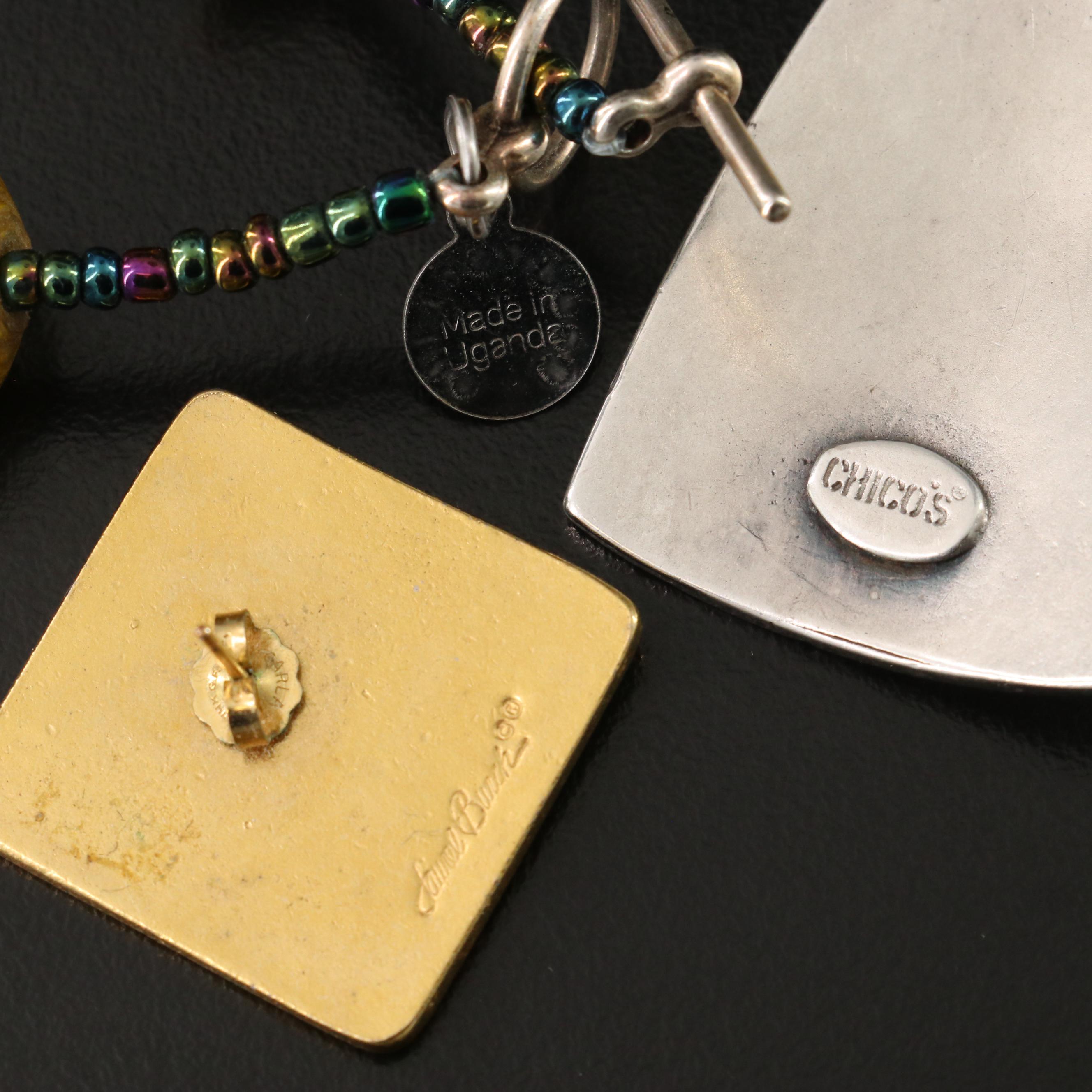 Jewelry Collection Featuring Laurel Burch and Sterling Wirework Bracelet