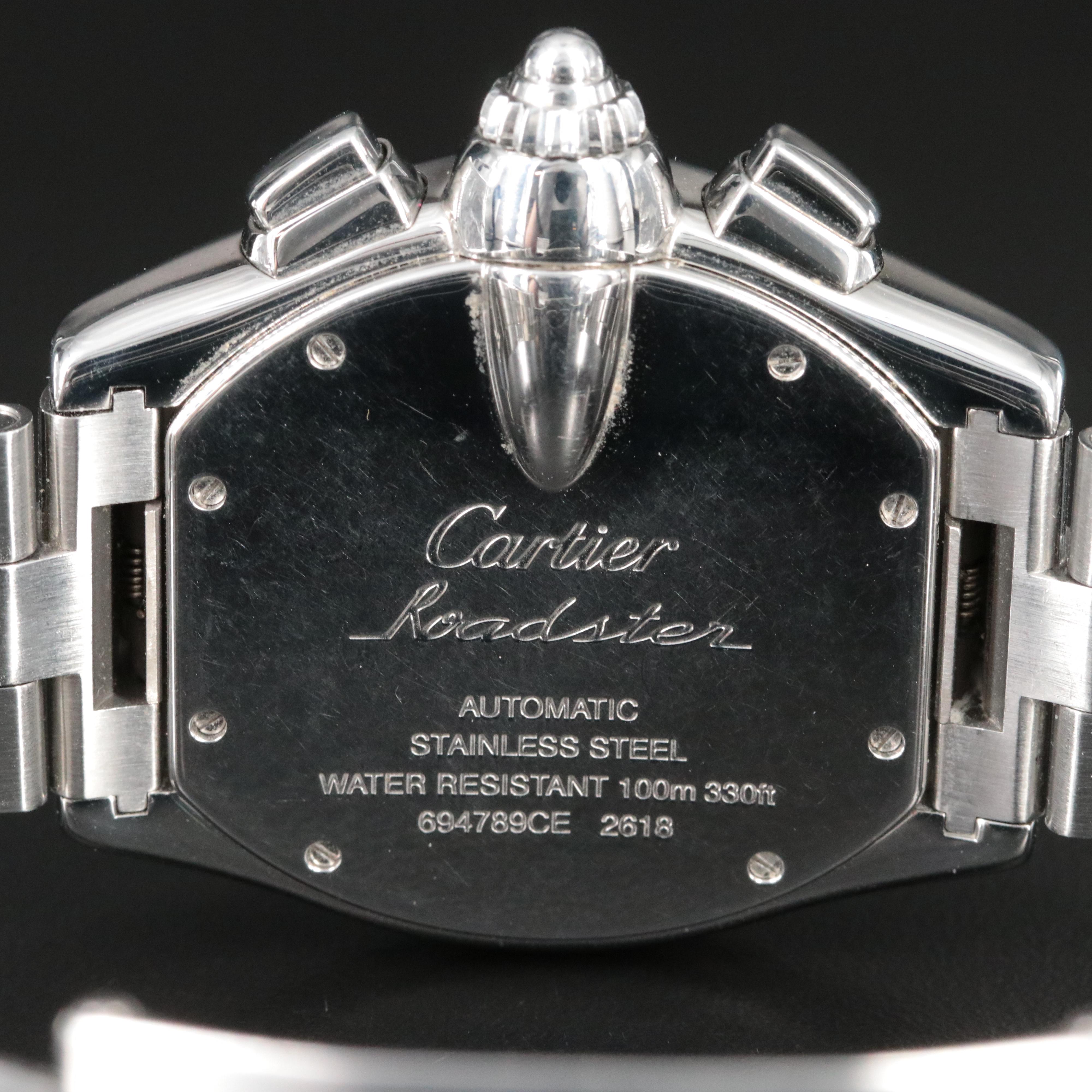 Cartier Roadster XL Chronograph W62020X6 Black 40mm Steel Automatic Watch