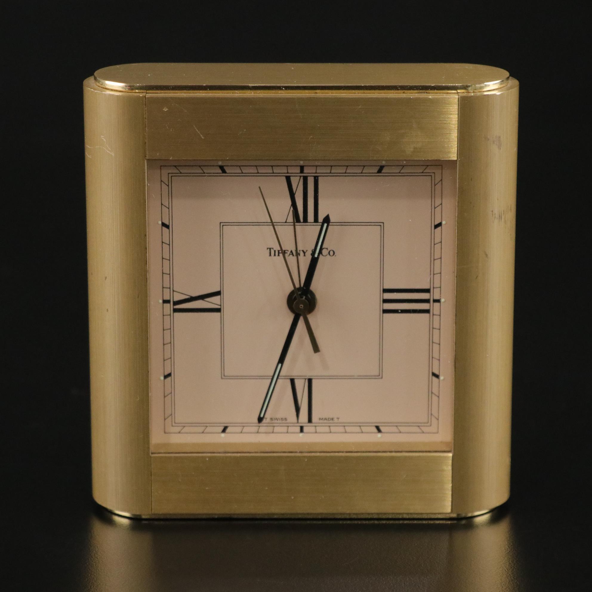 Tiffany & Co. Brass Battery Powered Alarm Clock