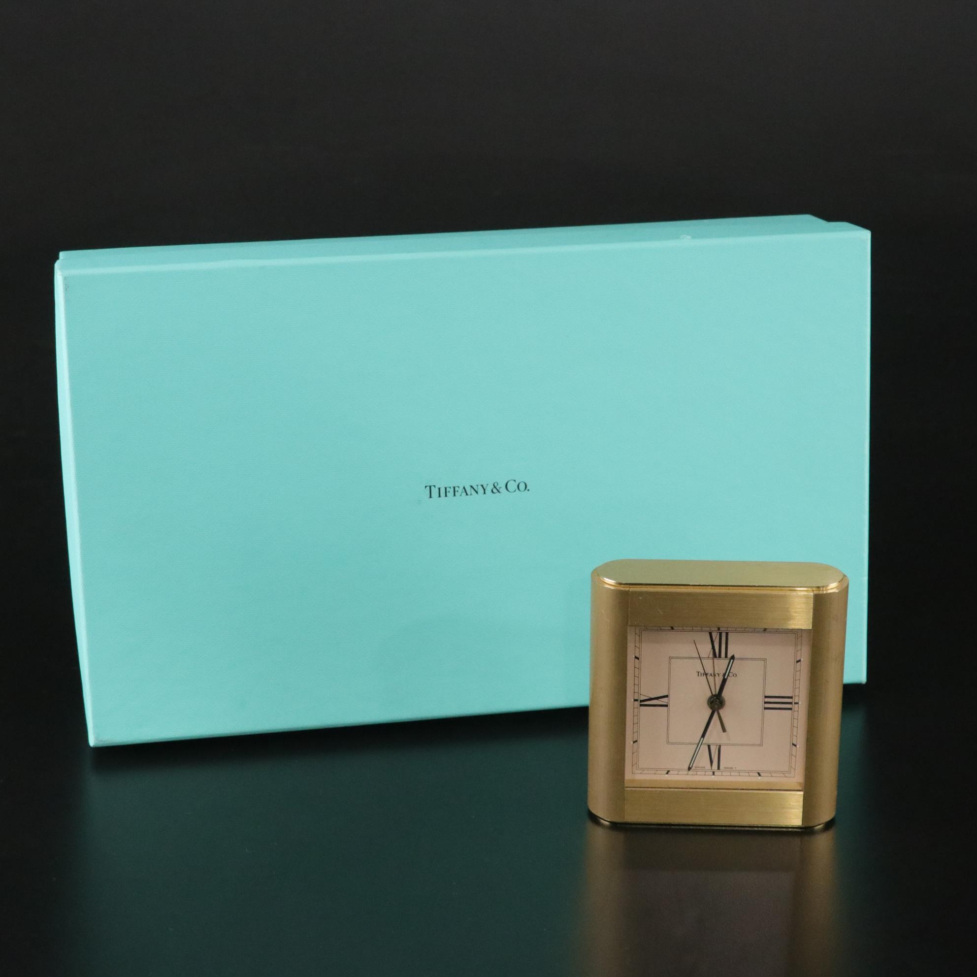 Tiffany & Co. Brass Battery Powered Alarm Clock