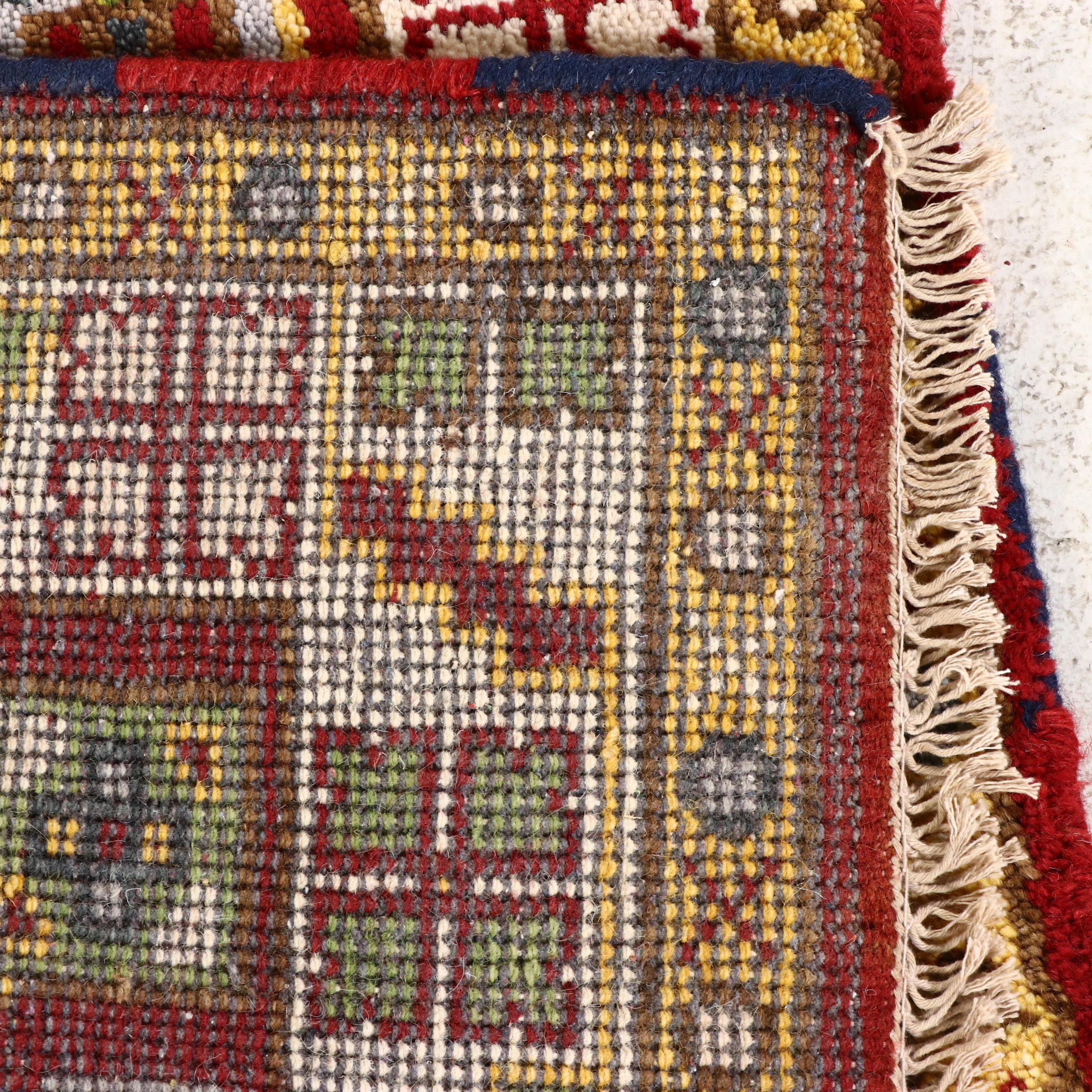 2'9 x 8'4 Hand-Knotted Afghan Kazak Carpet Runner