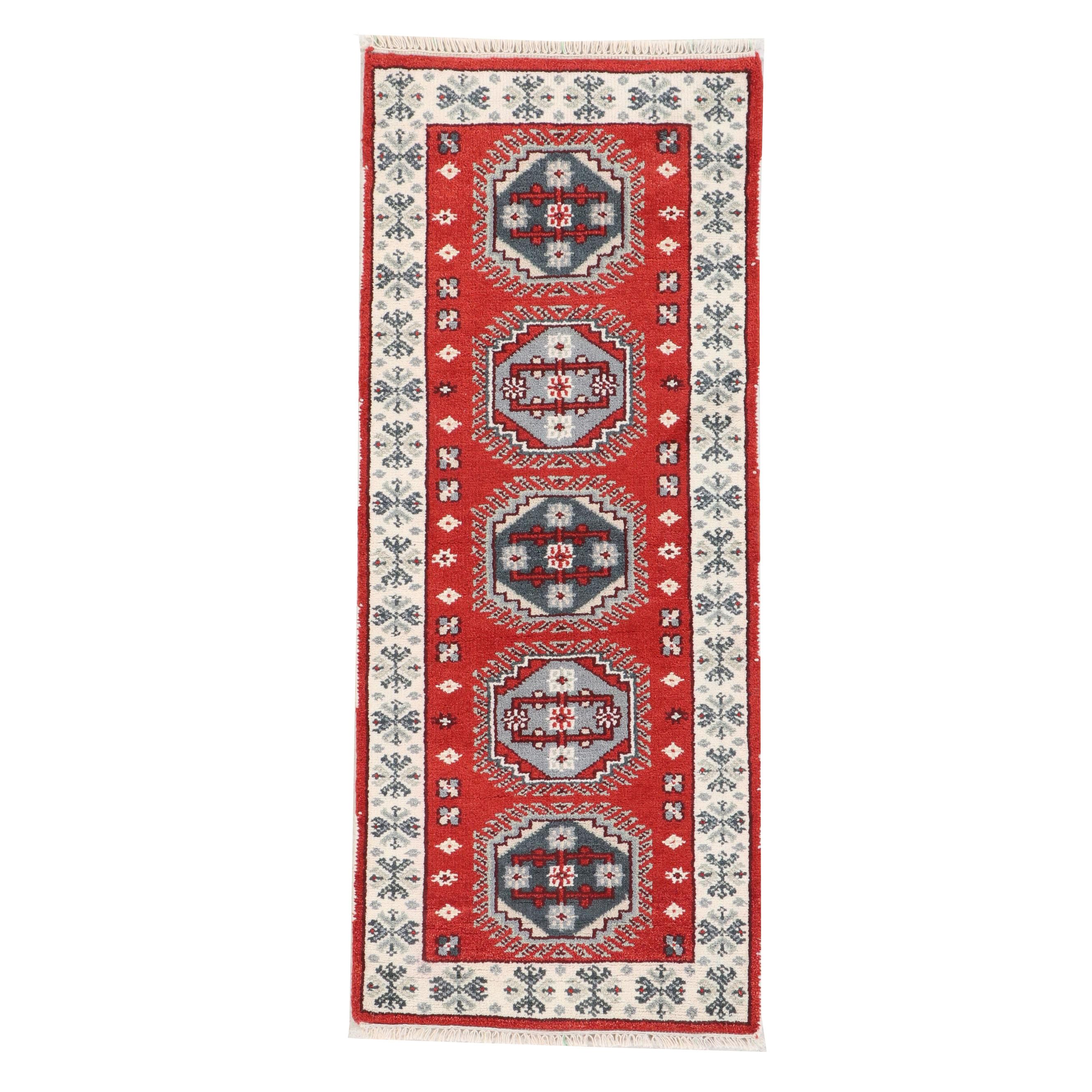 2'5 x 5'10 Hand-Knotted Afghan Kazak Carpet Runner