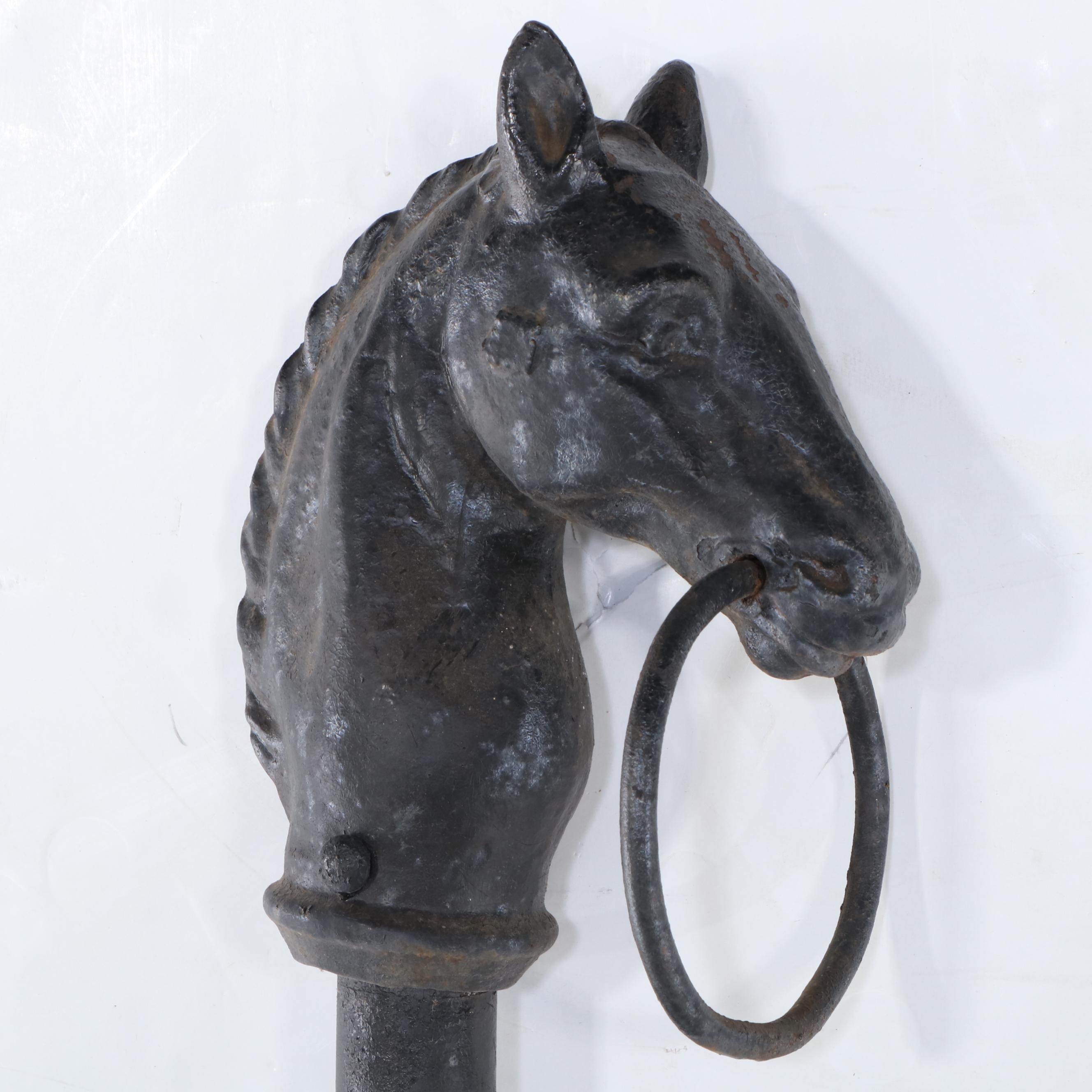 Cast Iron Horse Head Hitching Post