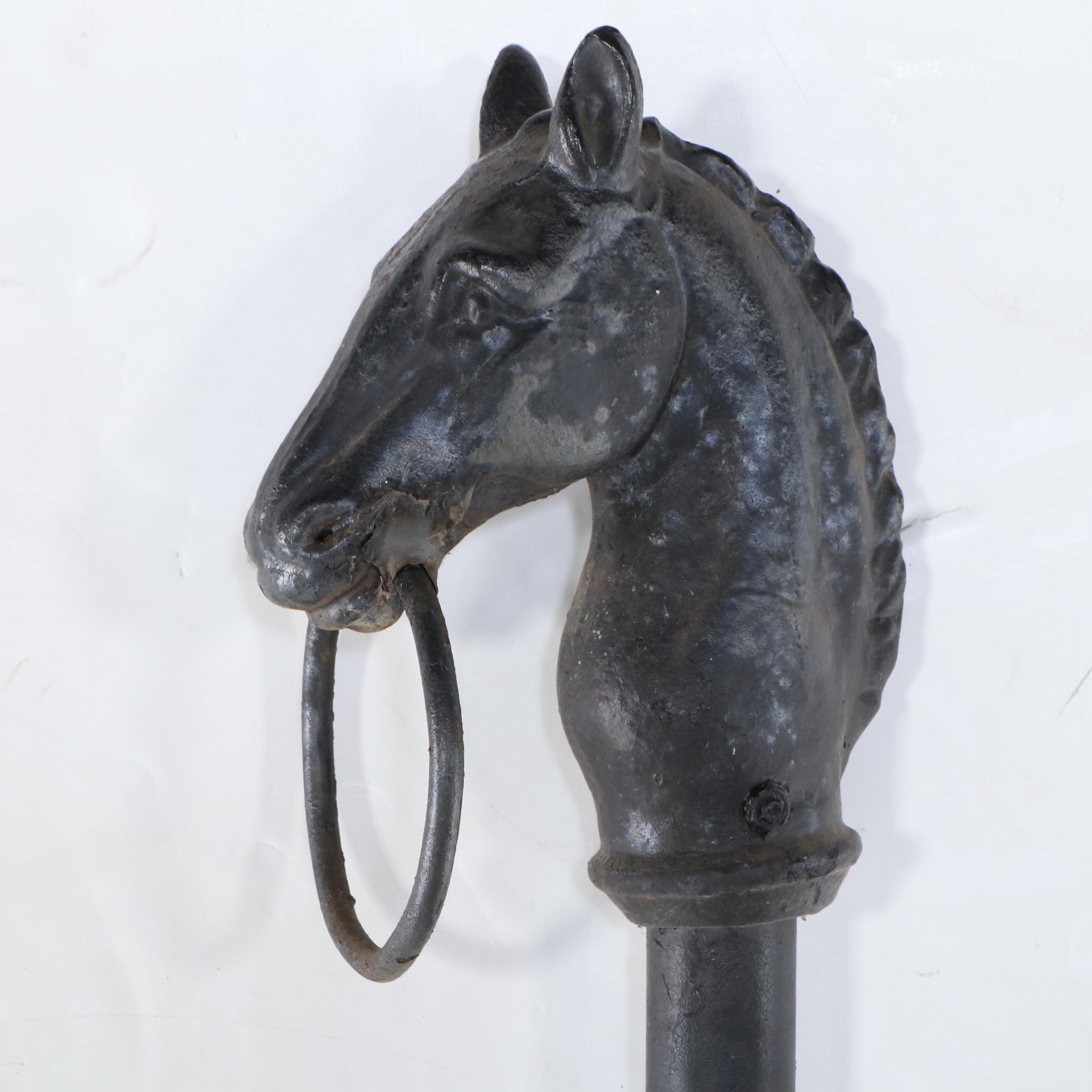 Cast Iron Horse Head Hitching Post