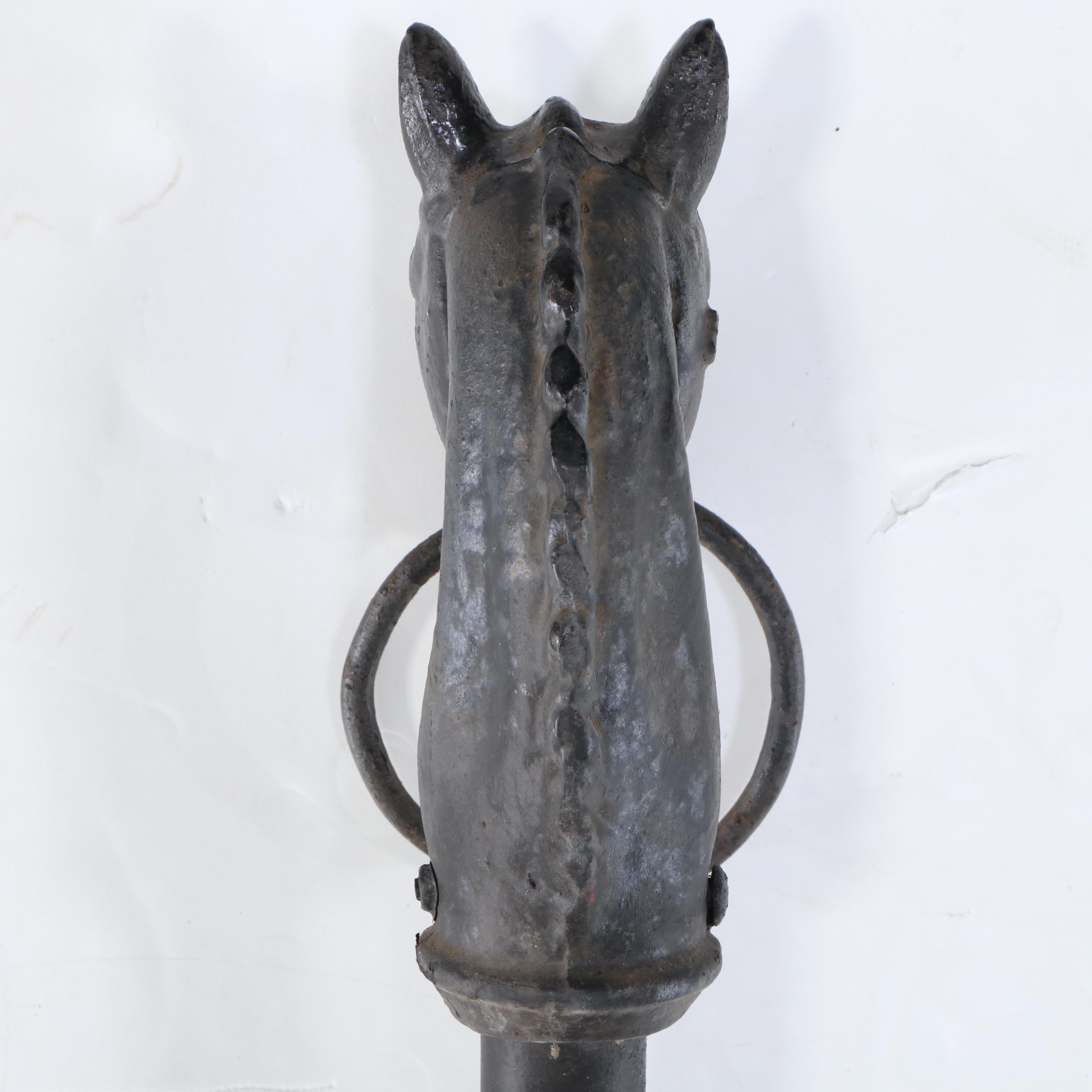 Cast Iron Horse Head Hitching Post