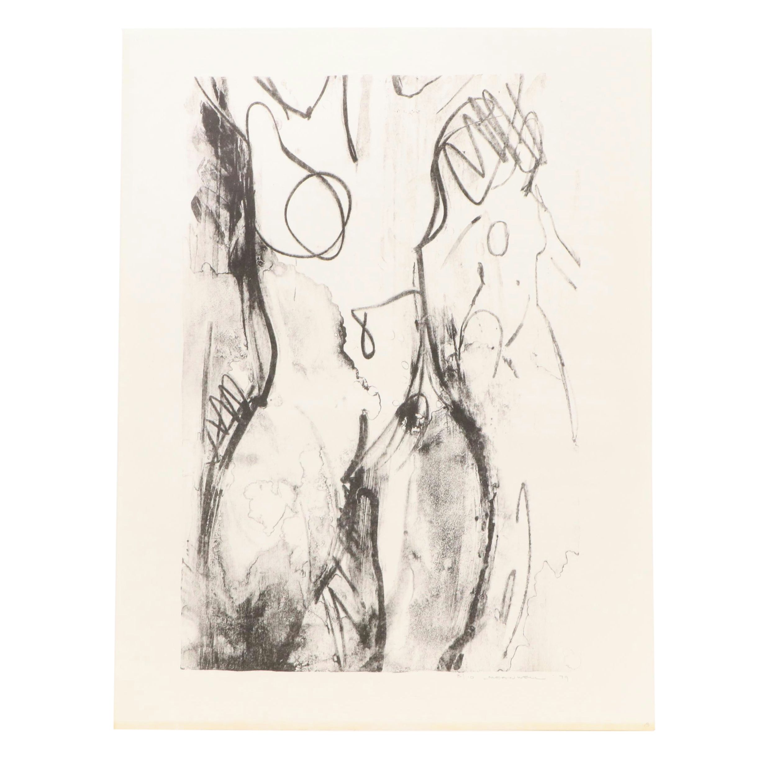 Jack Meanwell Figural Modern Lithograph, 1979