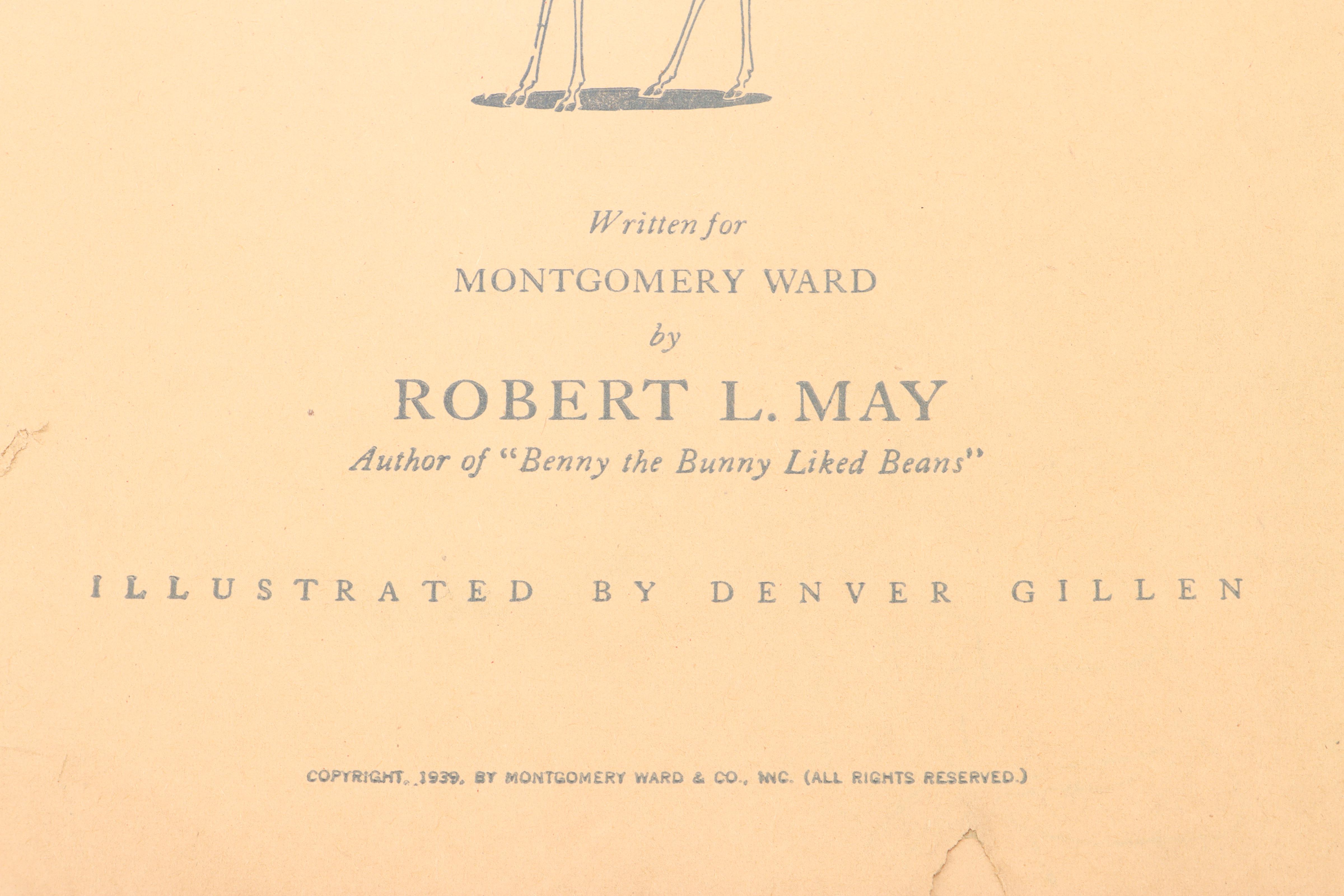 Promotional Early Issue "Rudolph the Red-Nosed Reindeer" by Robert L. May, 1939