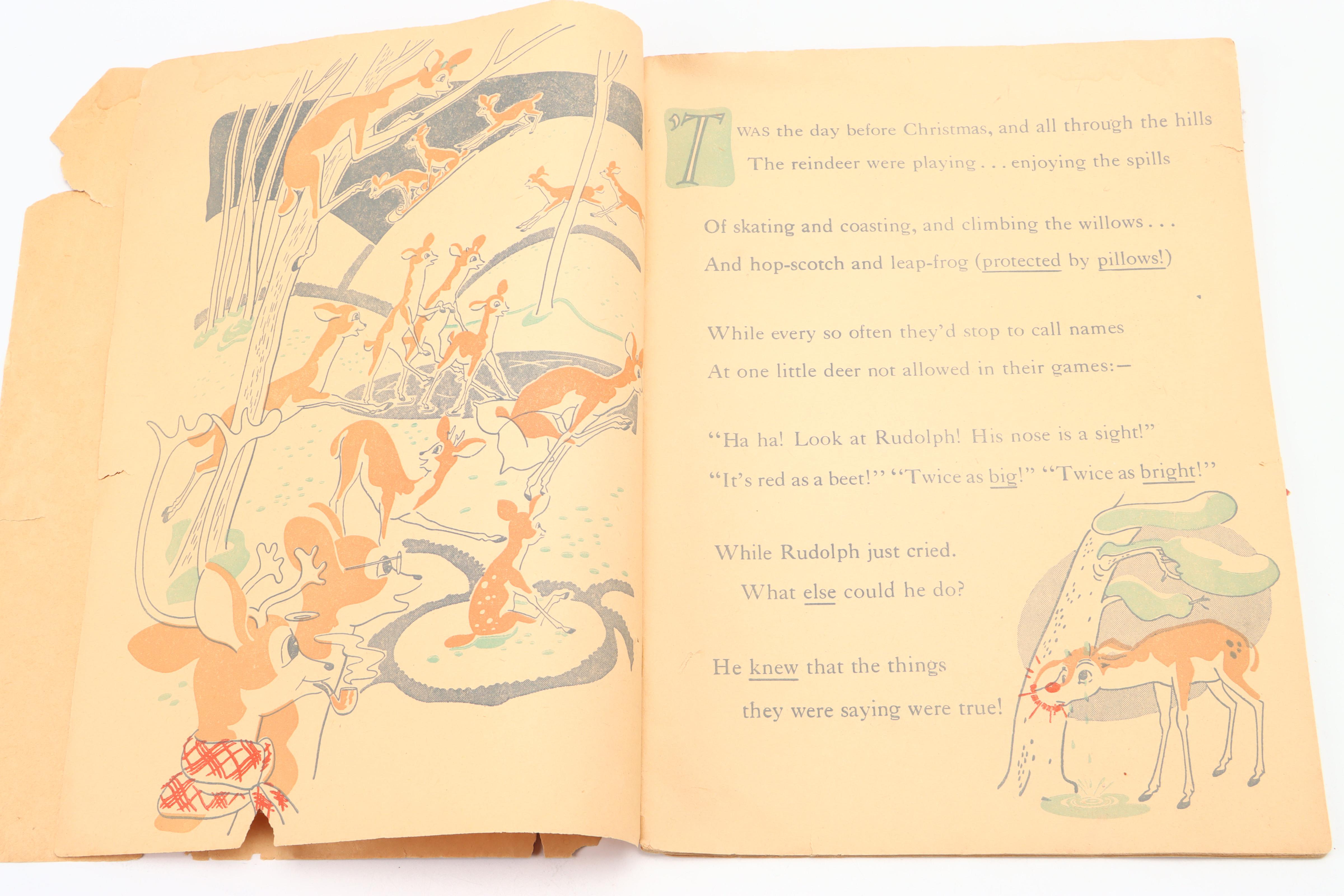 Promotional Early Issue "Rudolph the Red-Nosed Reindeer" by Robert L. May, 1939