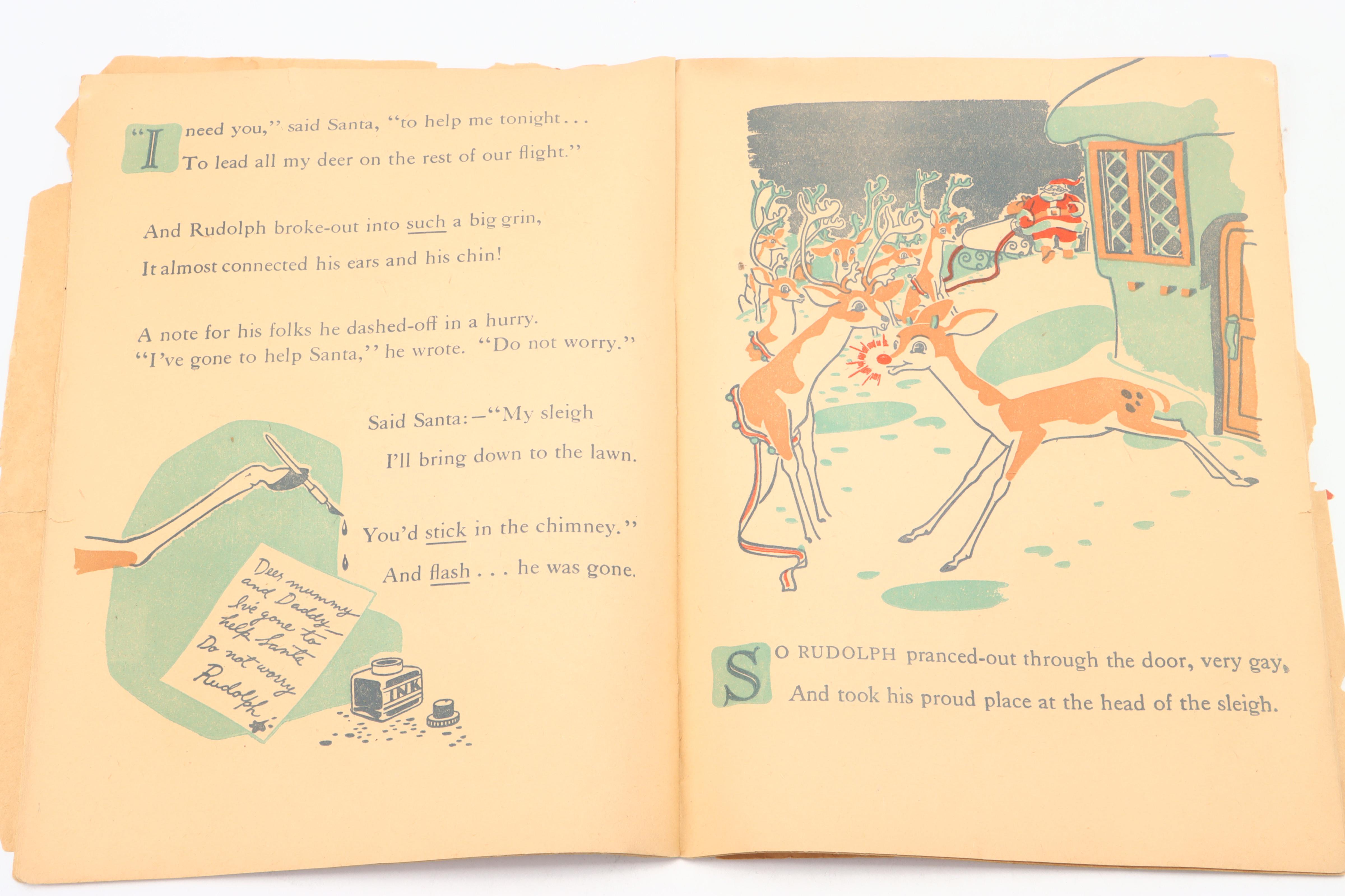Promotional Early Issue "Rudolph the Red-Nosed Reindeer" by Robert L. May, 1939