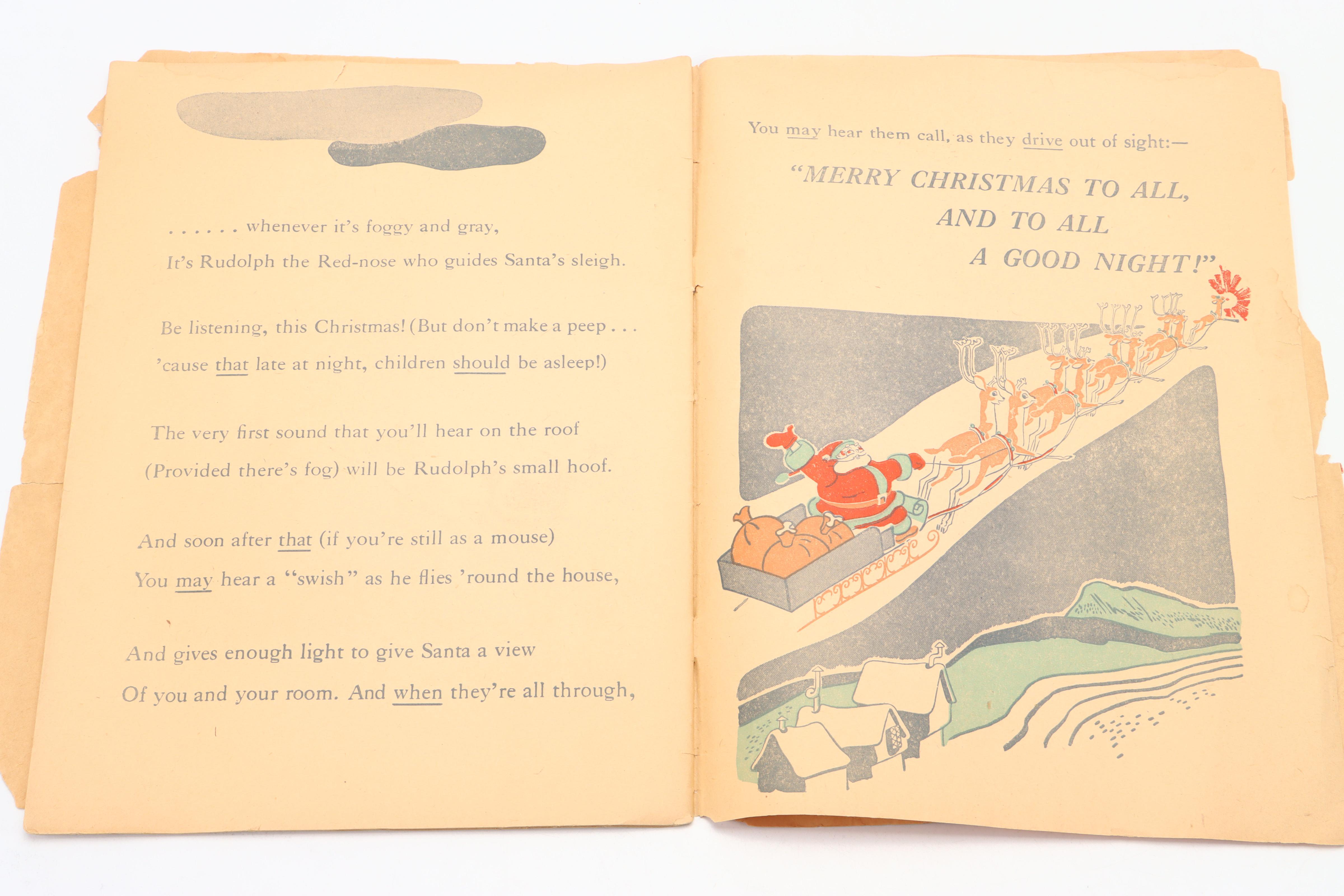 Promotional Early Issue "Rudolph the Red-Nosed Reindeer" by Robert L. May, 1939