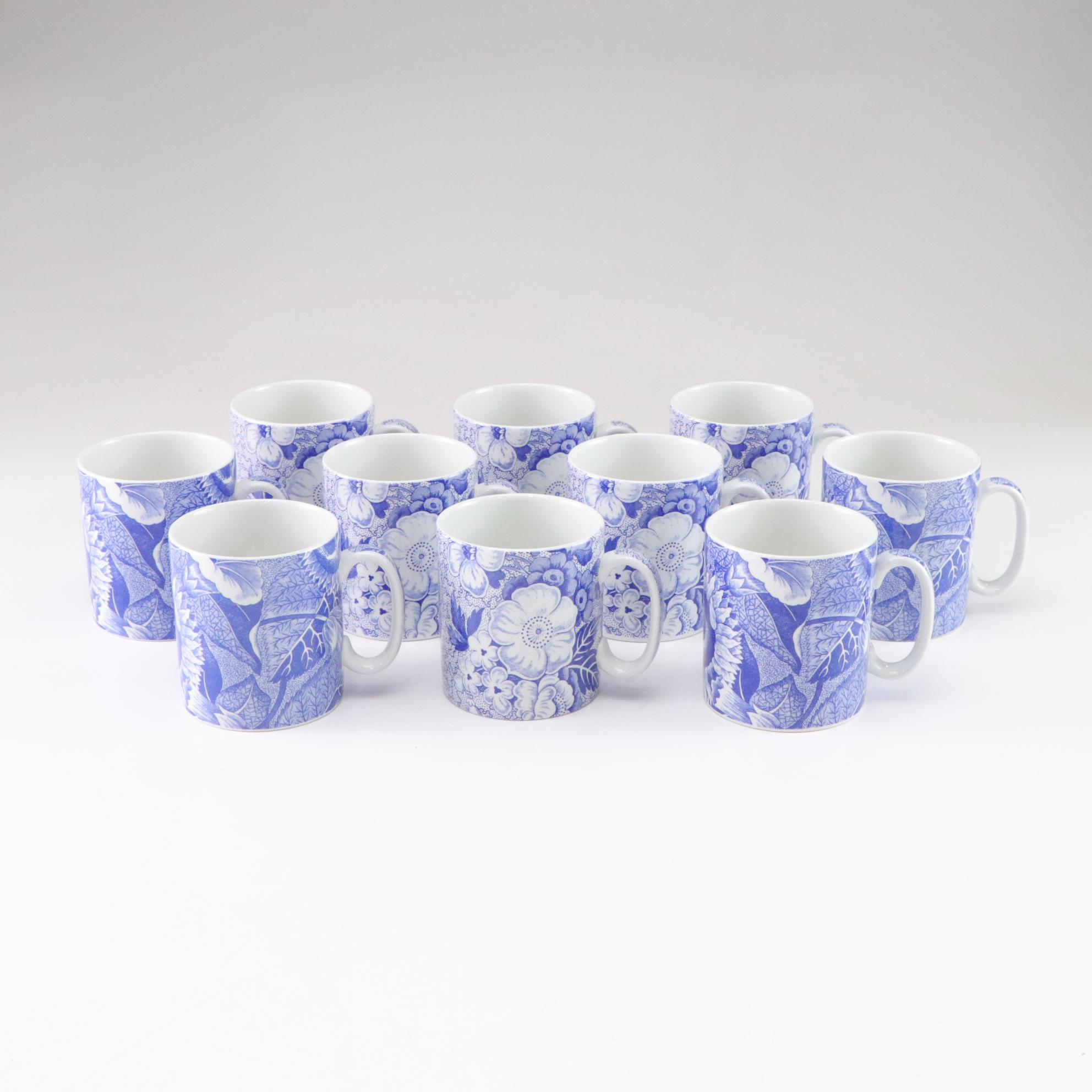 Spode Blue Room Collection "Sunflower" and "Primula" Mugs