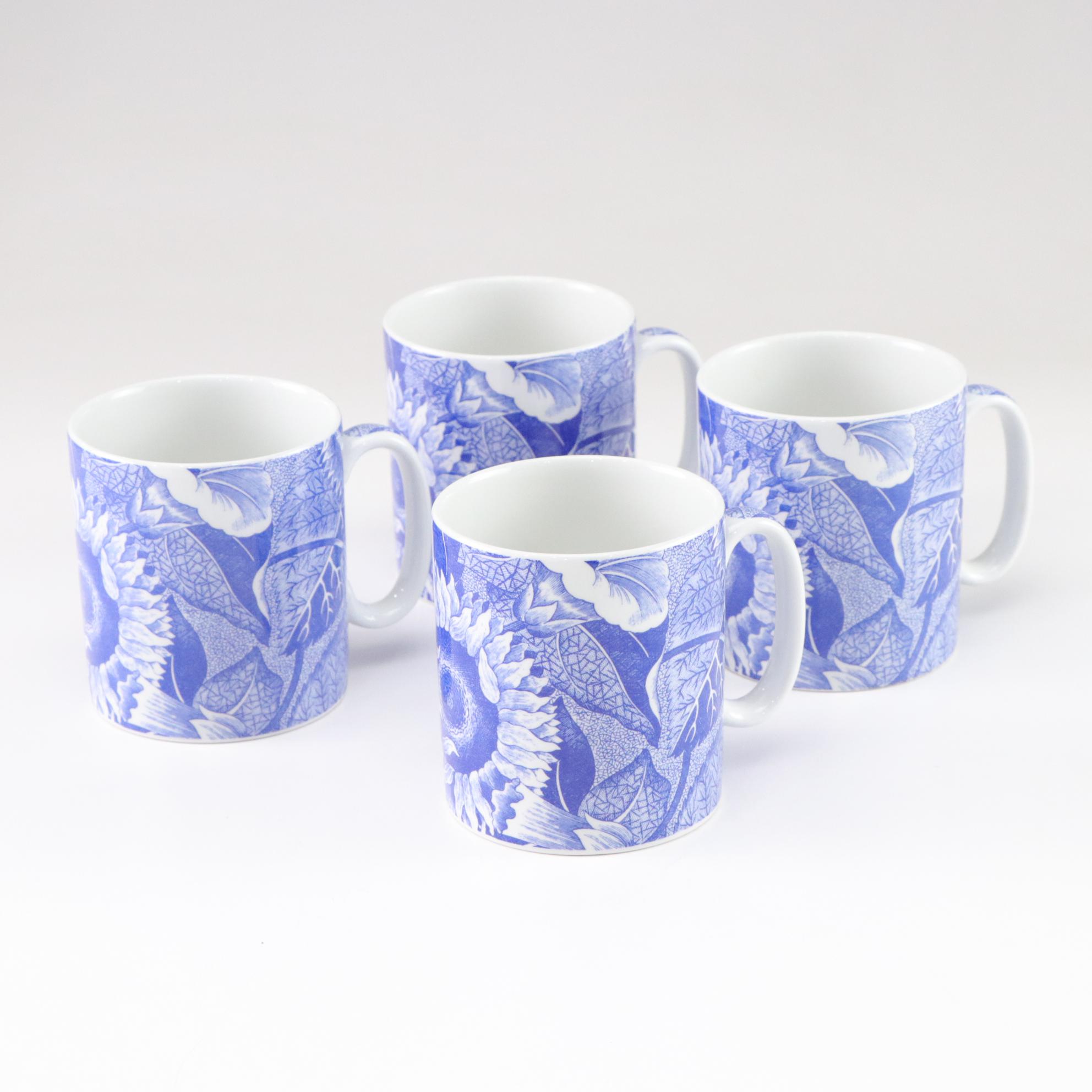 Spode Blue Room Collection "Sunflower" and "Primula" Mugs