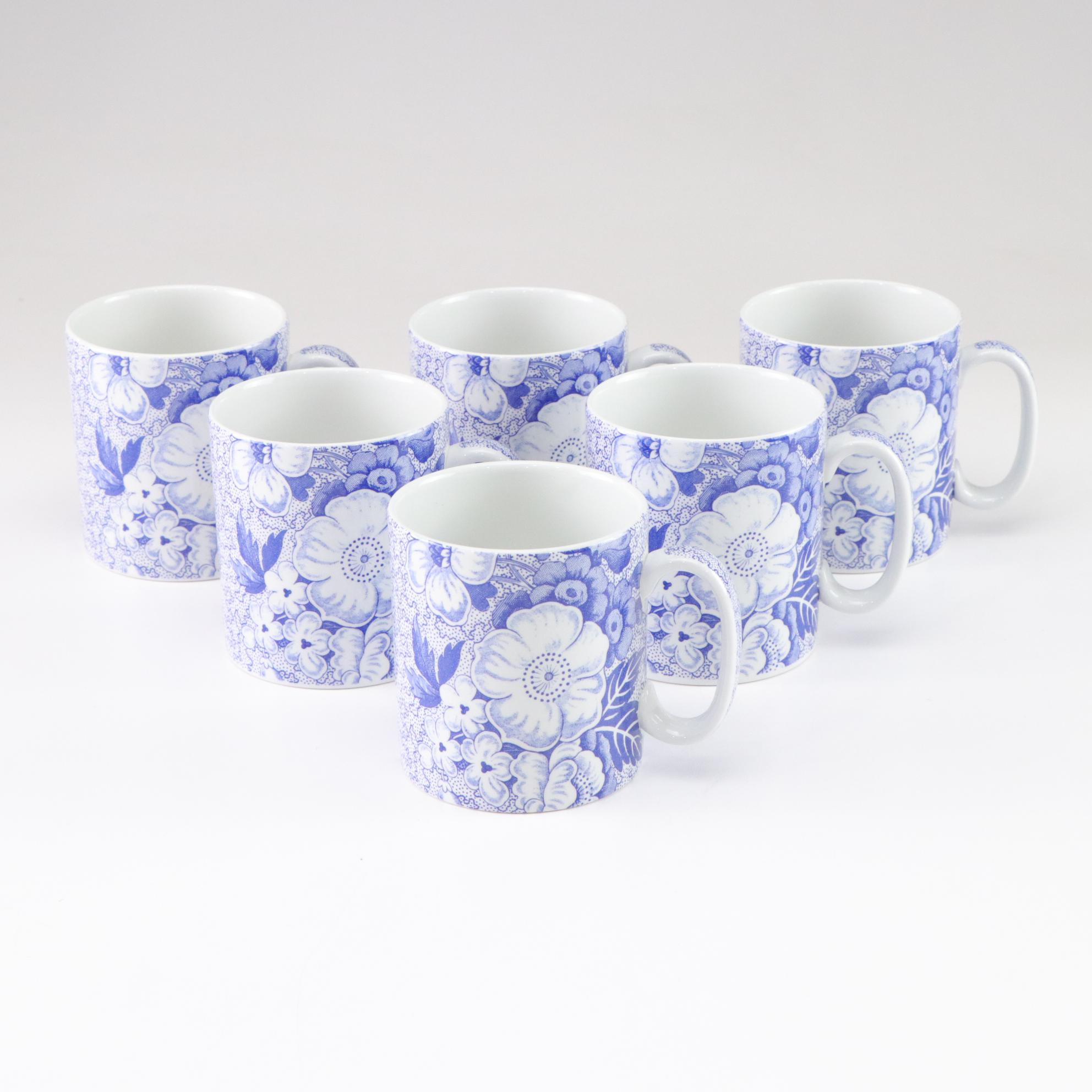 Spode Blue Room Collection "Sunflower" and "Primula" Mugs