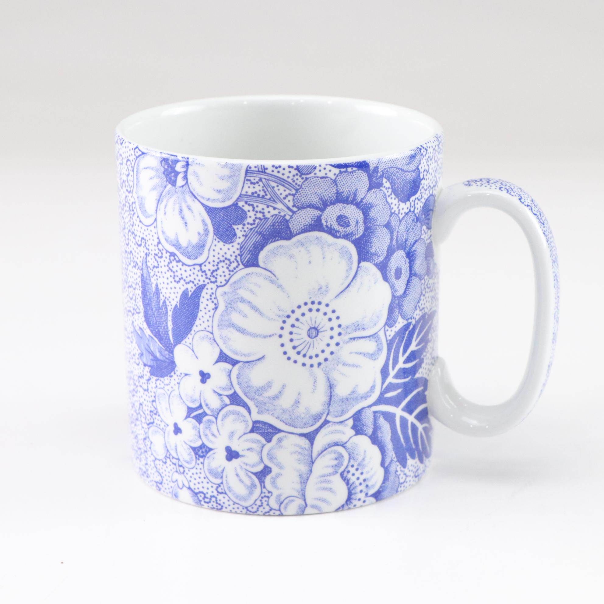 Spode Blue Room Collection "Sunflower" and "Primula" Mugs