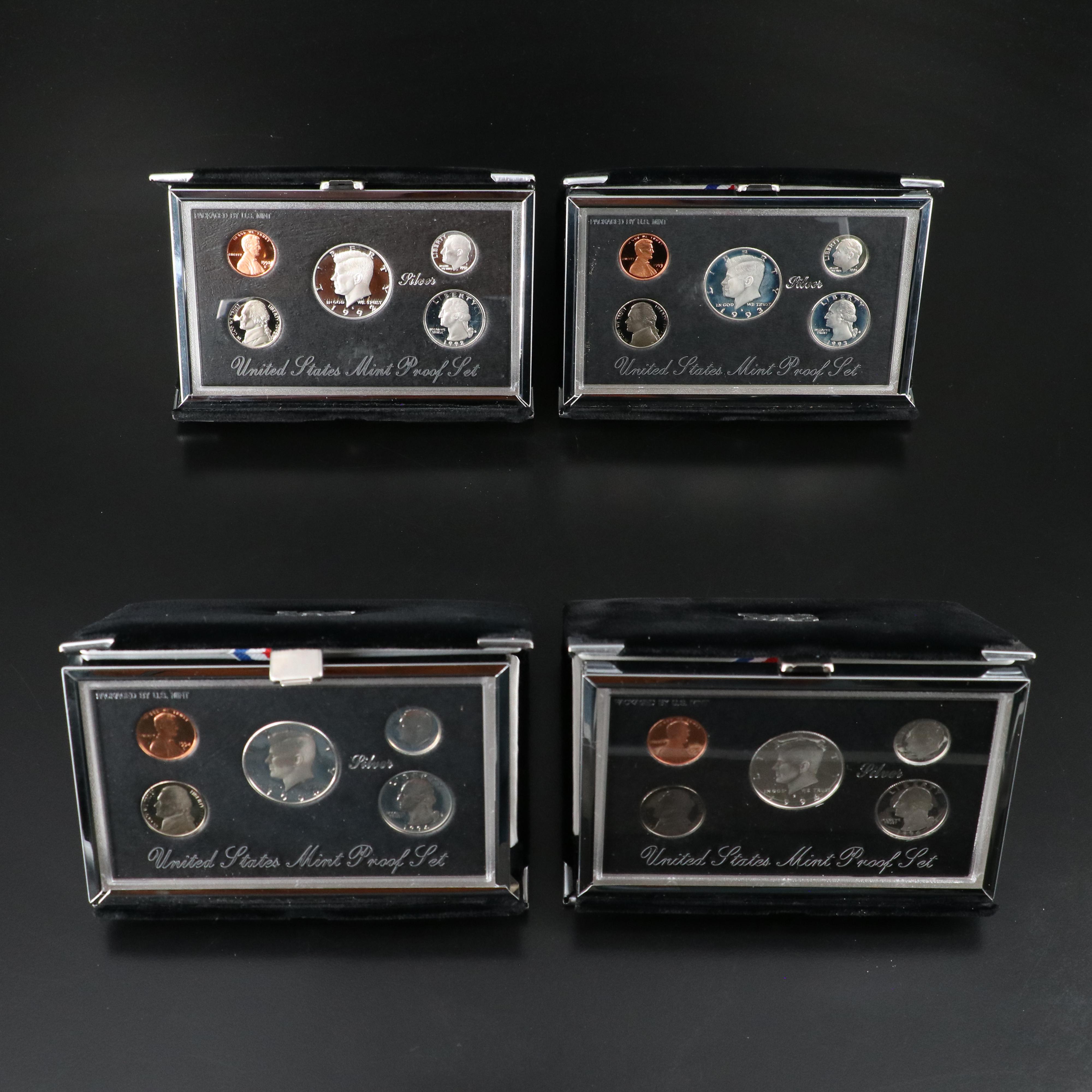 Group of Four United States Mint  Premier Proof Sets