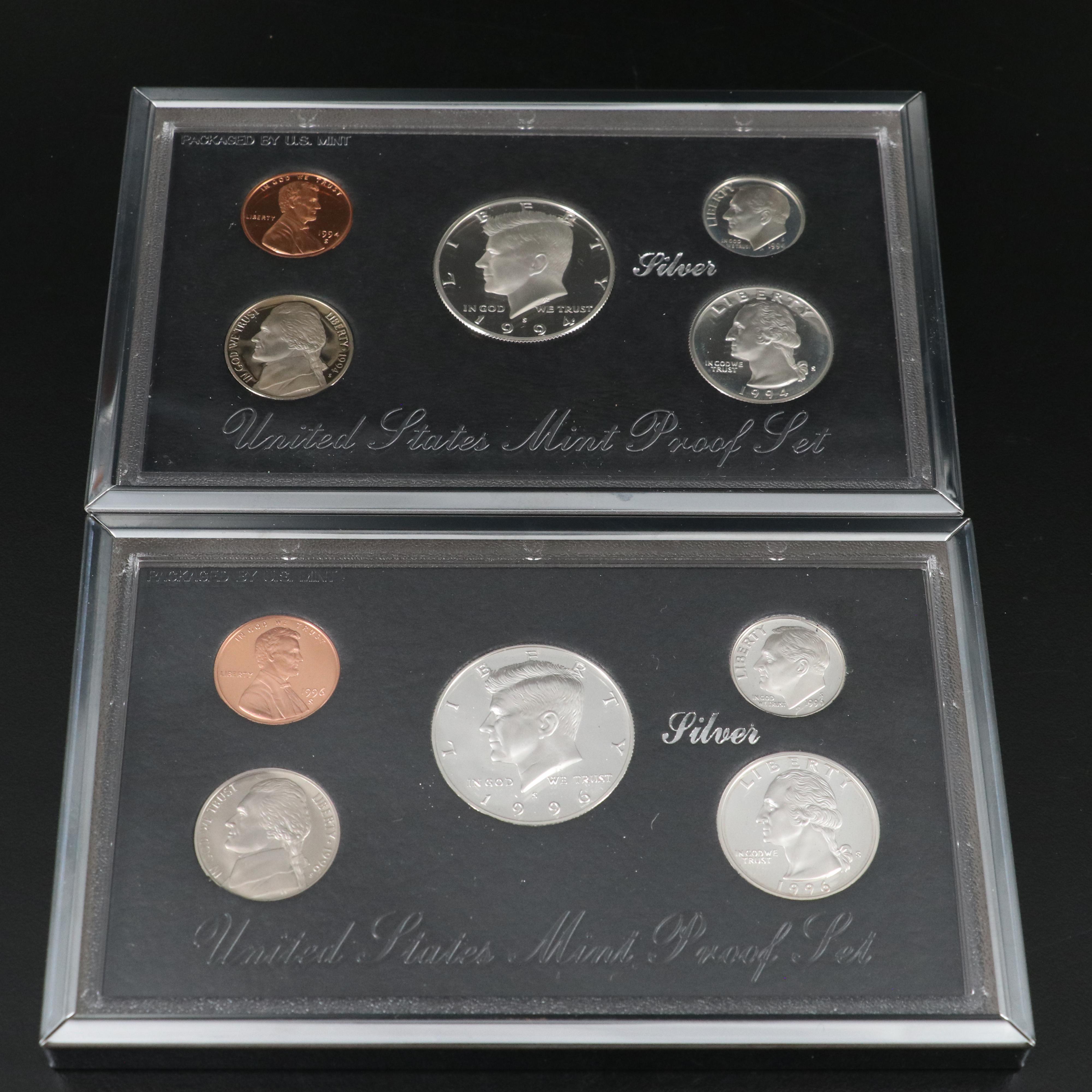 Group of Four United States Mint  Premier Proof Sets