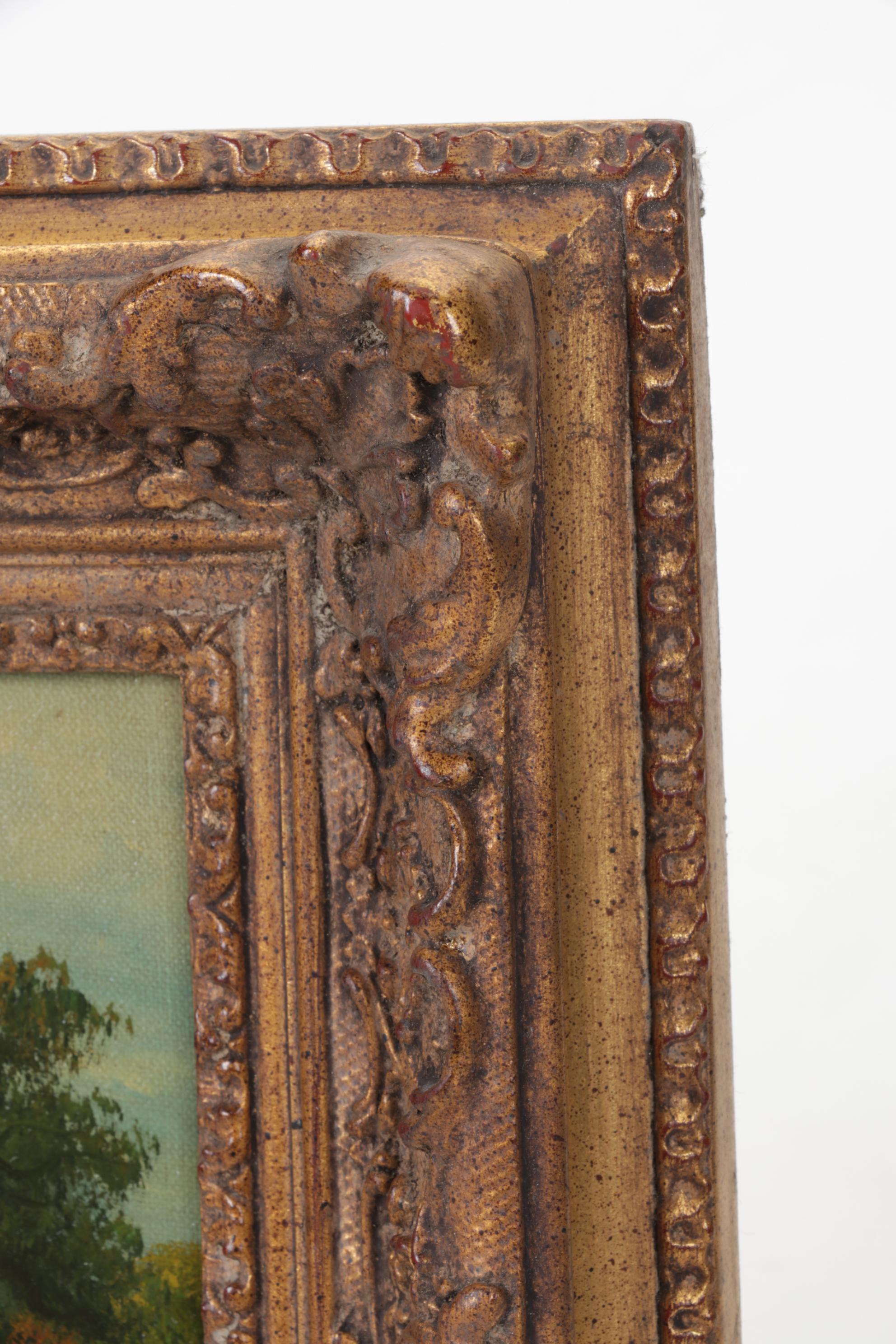 Pastoral Oil Painting After Asher Brown Durand "River Scene"