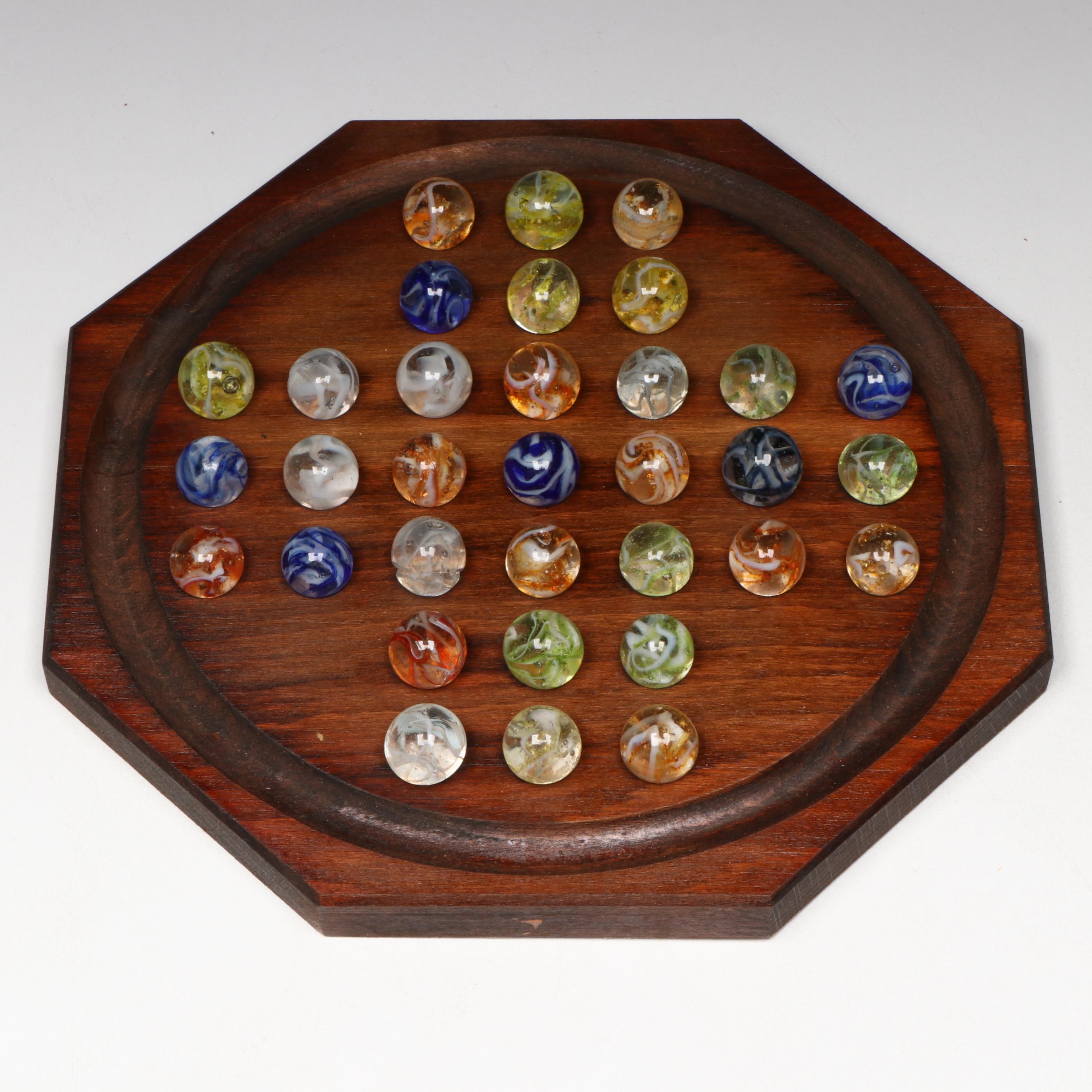 H. P. Gibson & Sons and Other Solitaire Games in Boxes with Glass Marbles