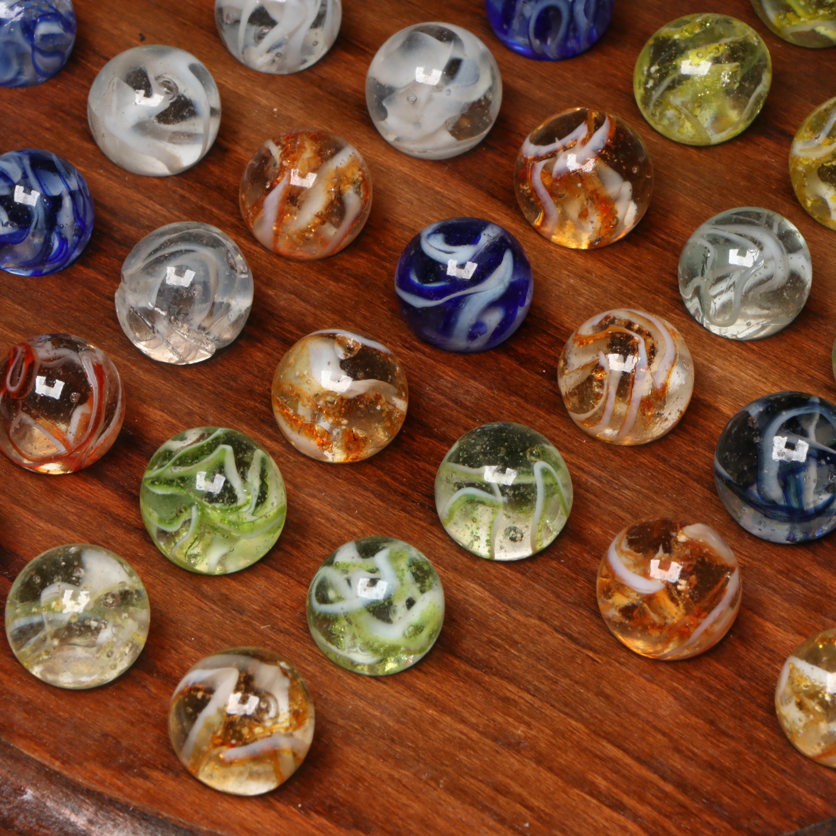 H. P. Gibson & Sons and Other Solitaire Games in Boxes with Glass Marbles
