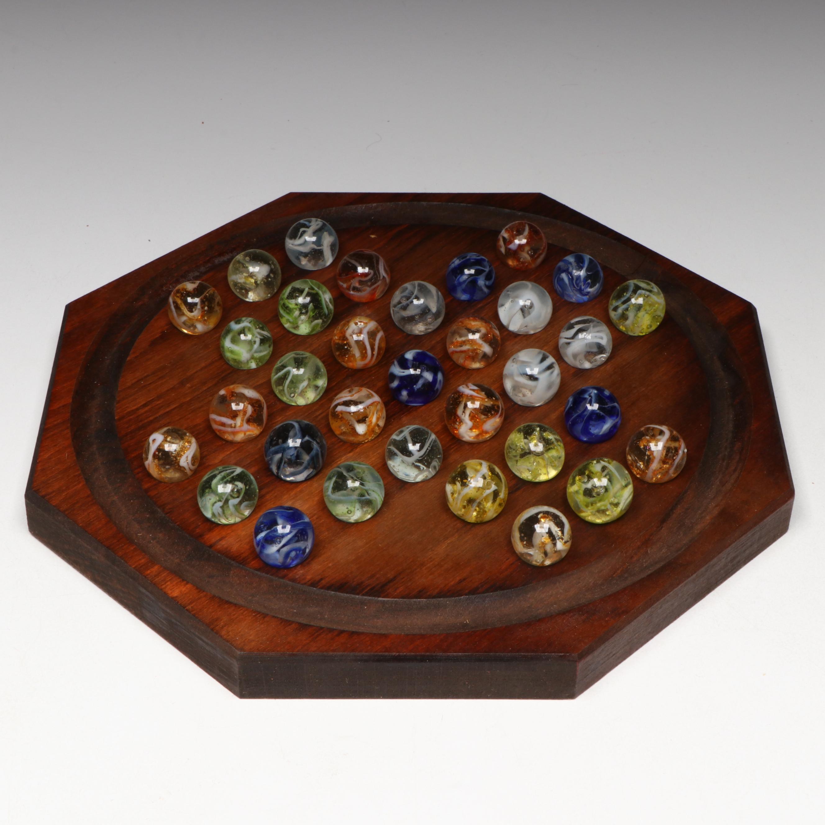 H. P. Gibson & Sons and Other Solitaire Games in Boxes with Glass Marbles