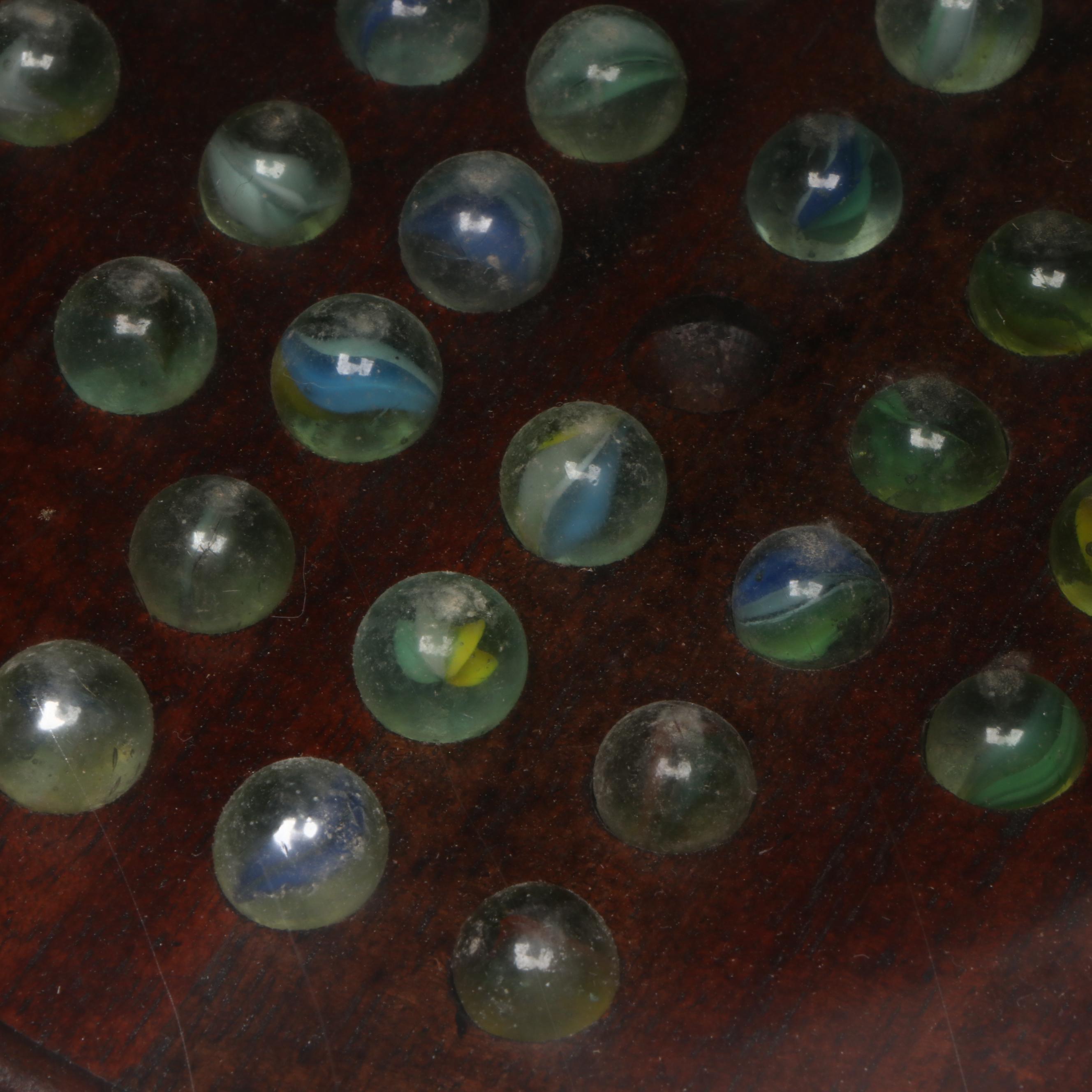 H. P. Gibson & Sons and Other Solitaire Games in Boxes with Glass Marbles