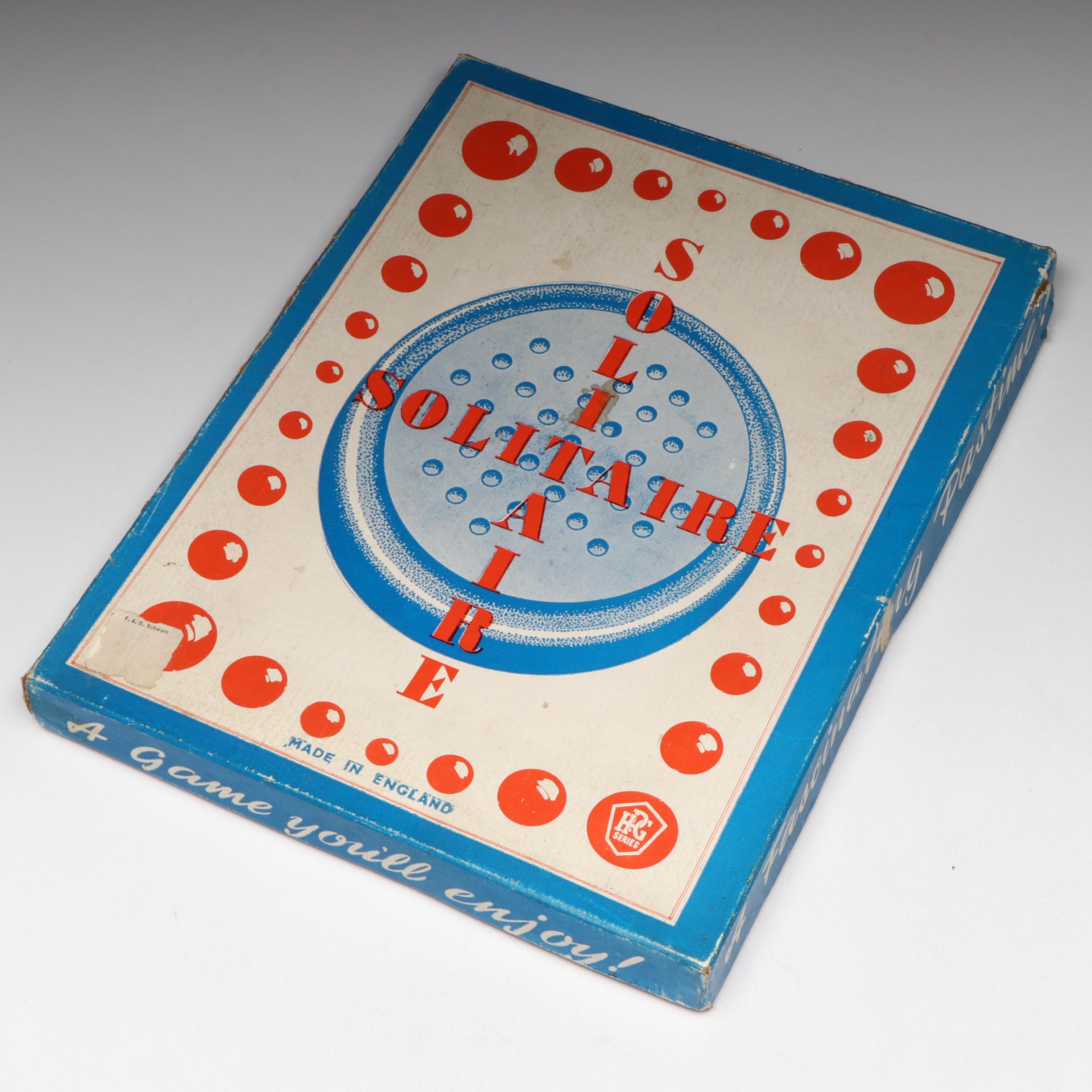 H. P. Gibson & Sons and Other Solitaire Games in Boxes with Glass Marbles