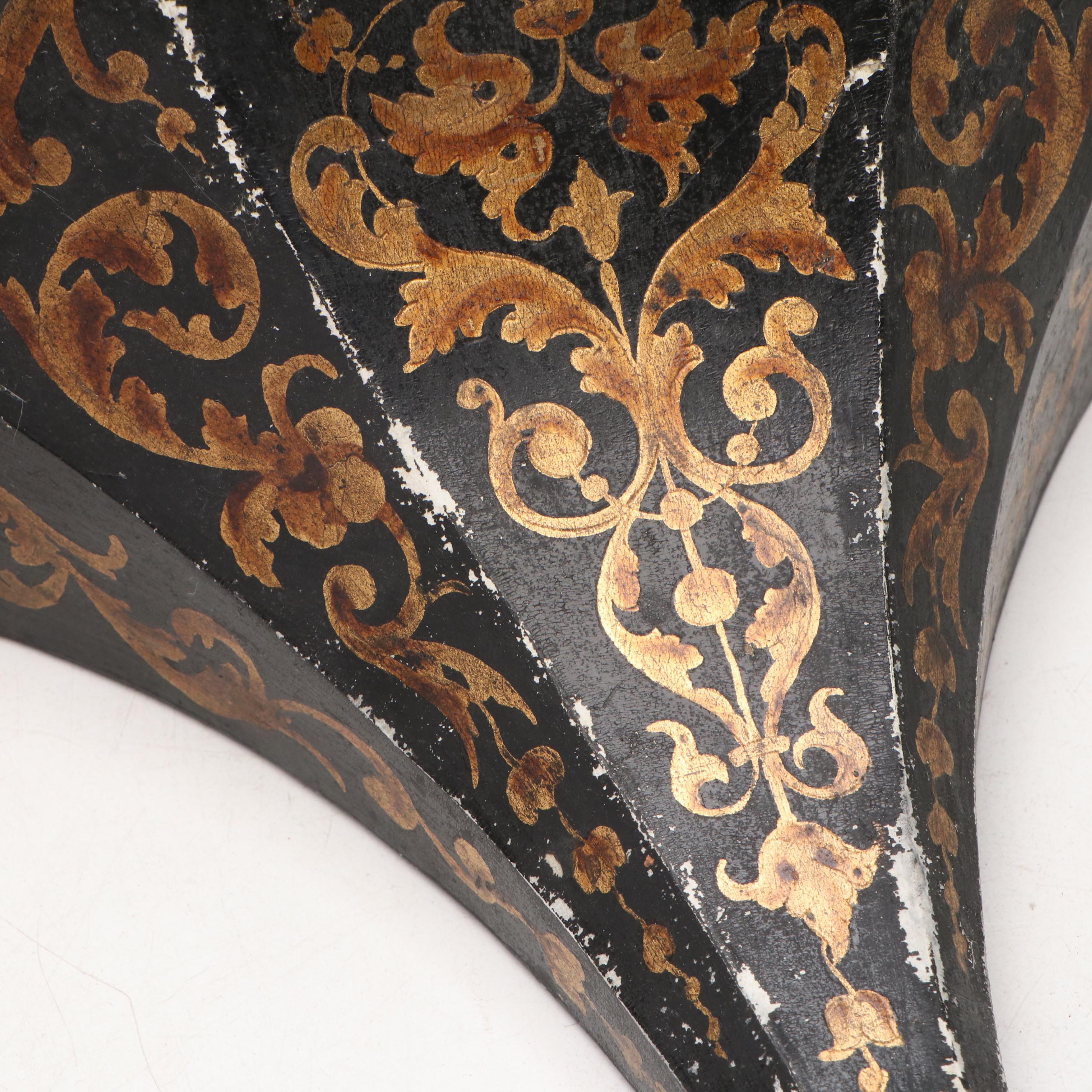 Painted Gesso on Wood Corbel Shelves