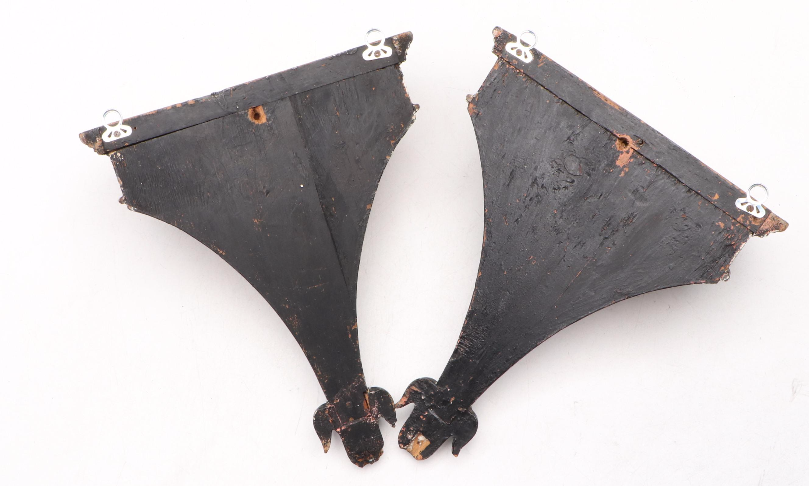 Painted Gesso on Wood Corbel Shelves