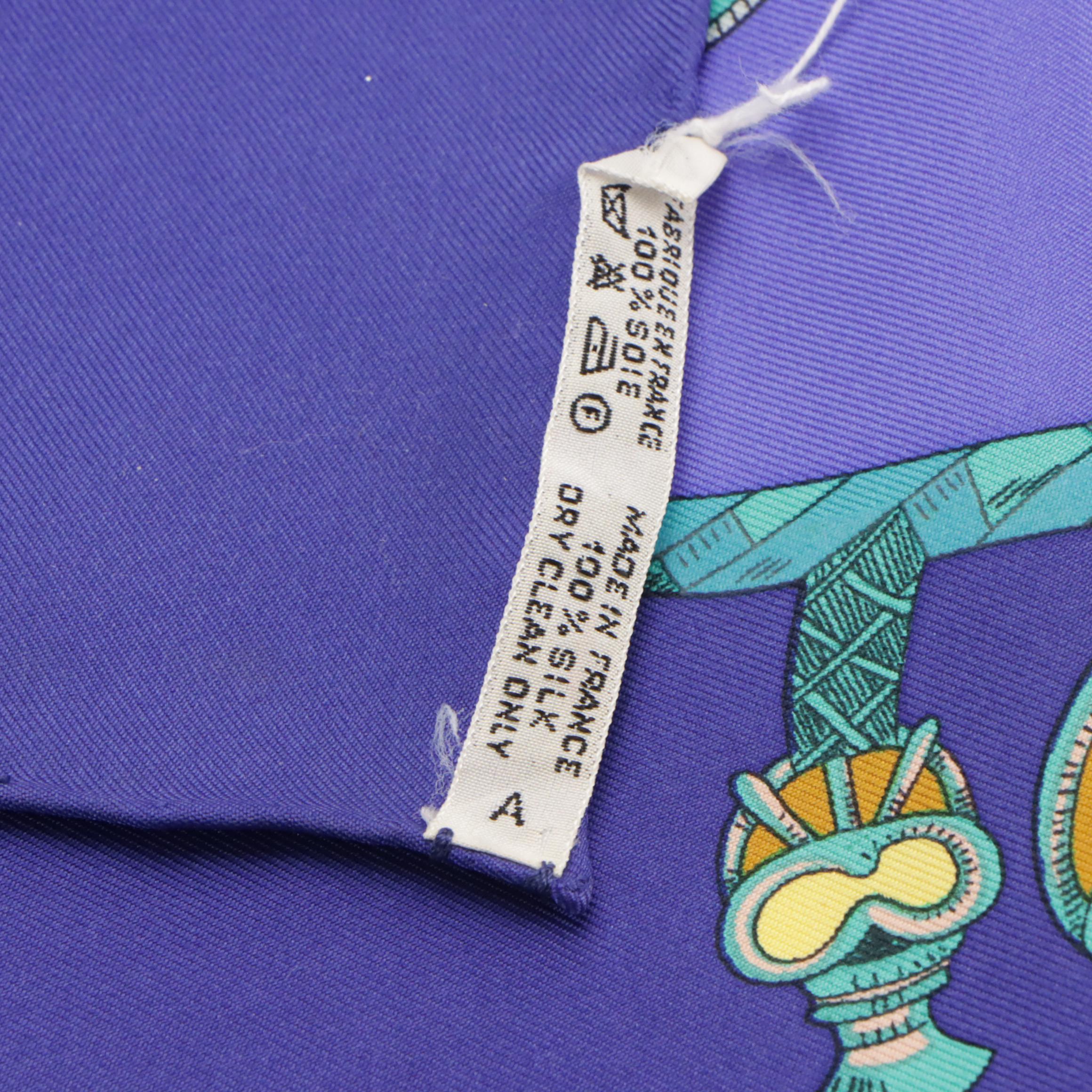 Hermès "Tournez Manège" Silk Twill Scarf 90