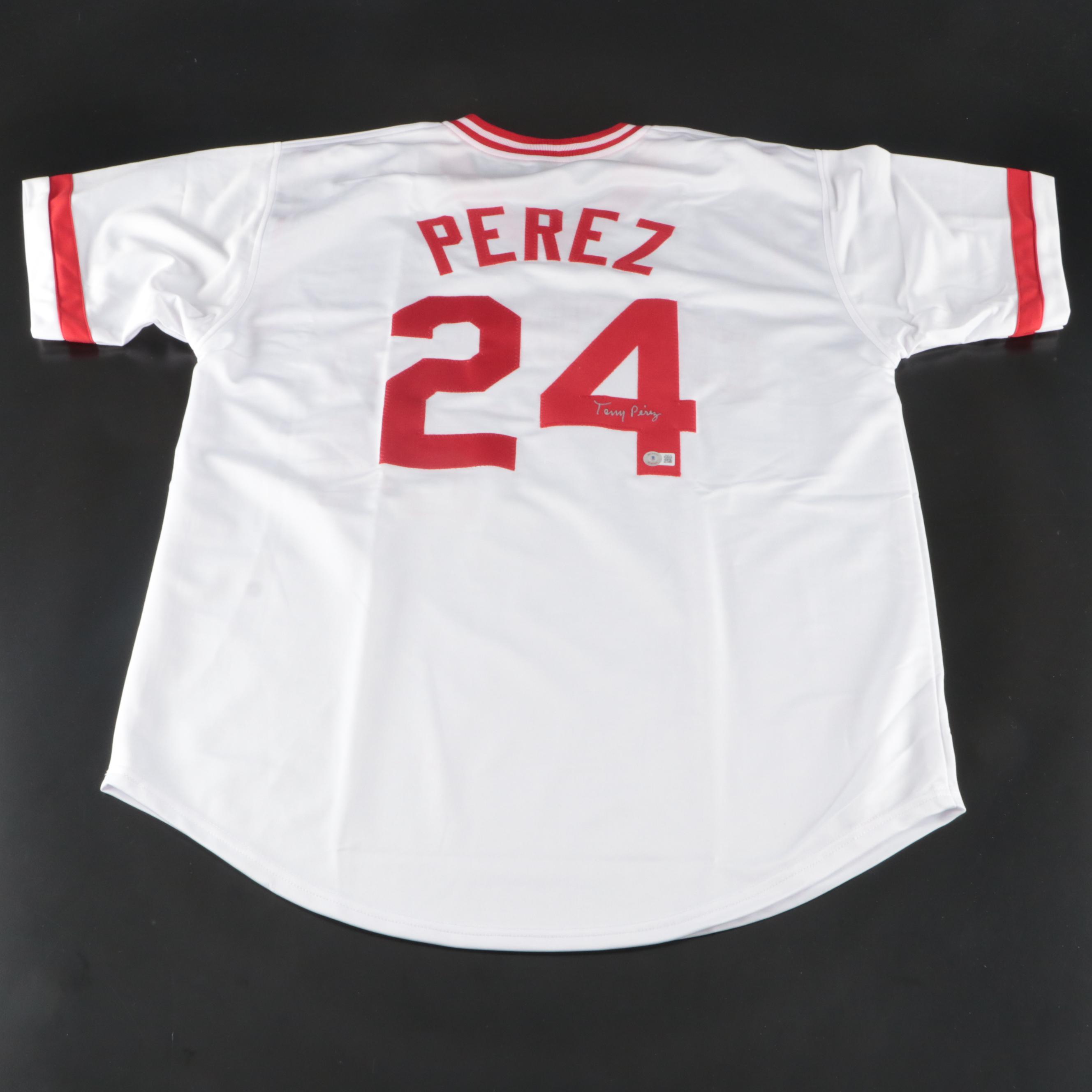Tony Pérez Signed Cincinnati Reds Baseball Jersey, Beckett