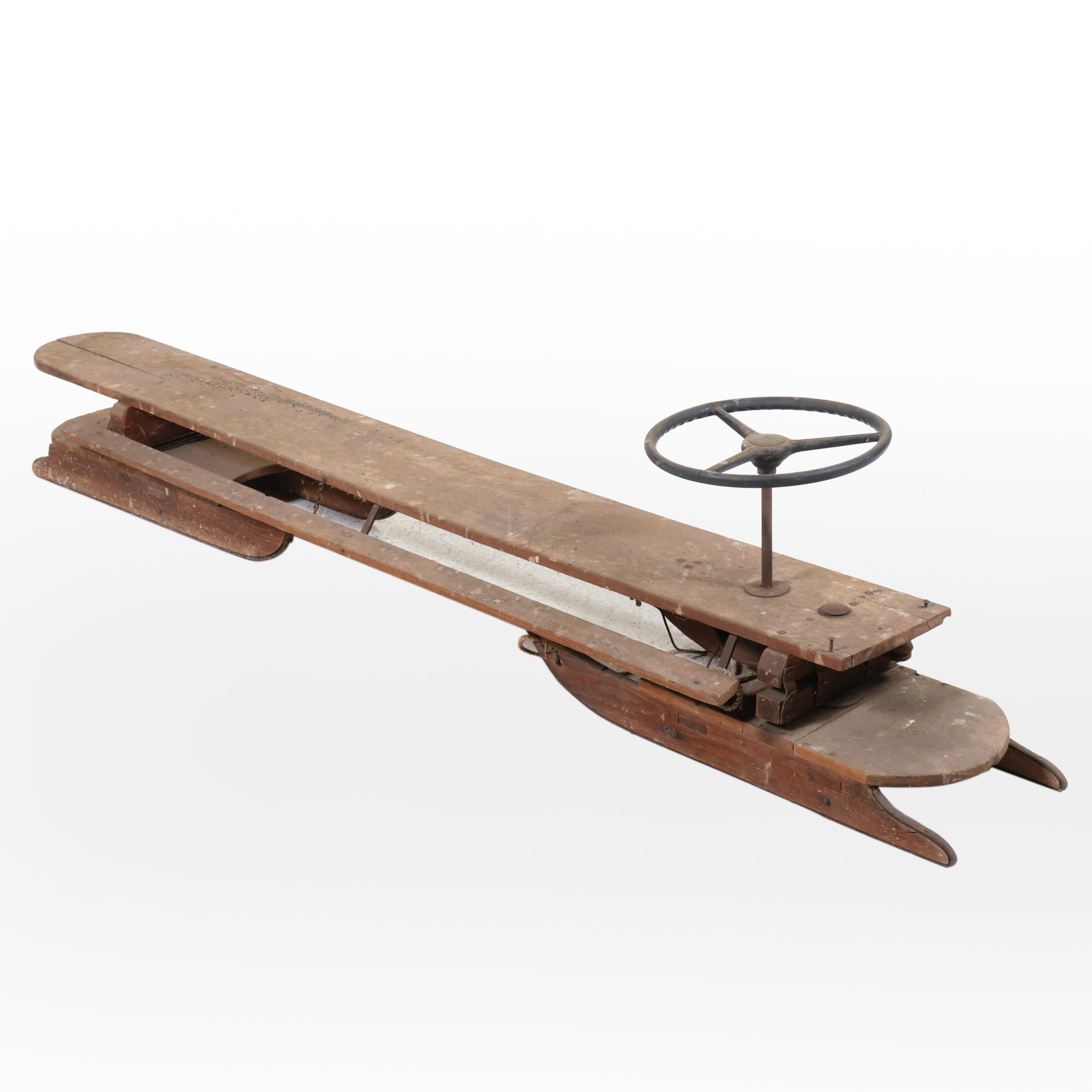 19th Century  Traverse Type Toboggan Sled