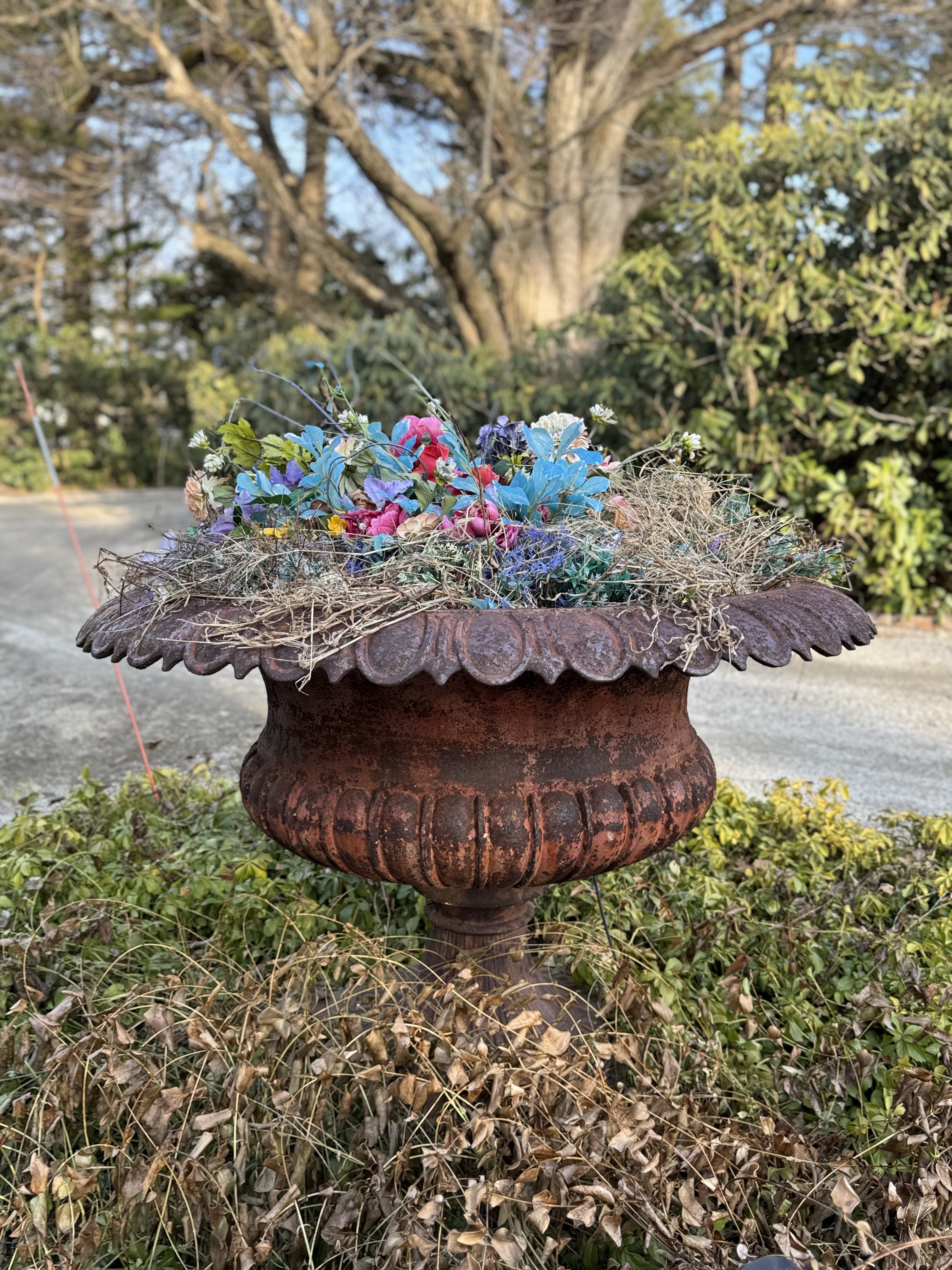 Fiske Neoclassical Style Cast Iron Garden Urn