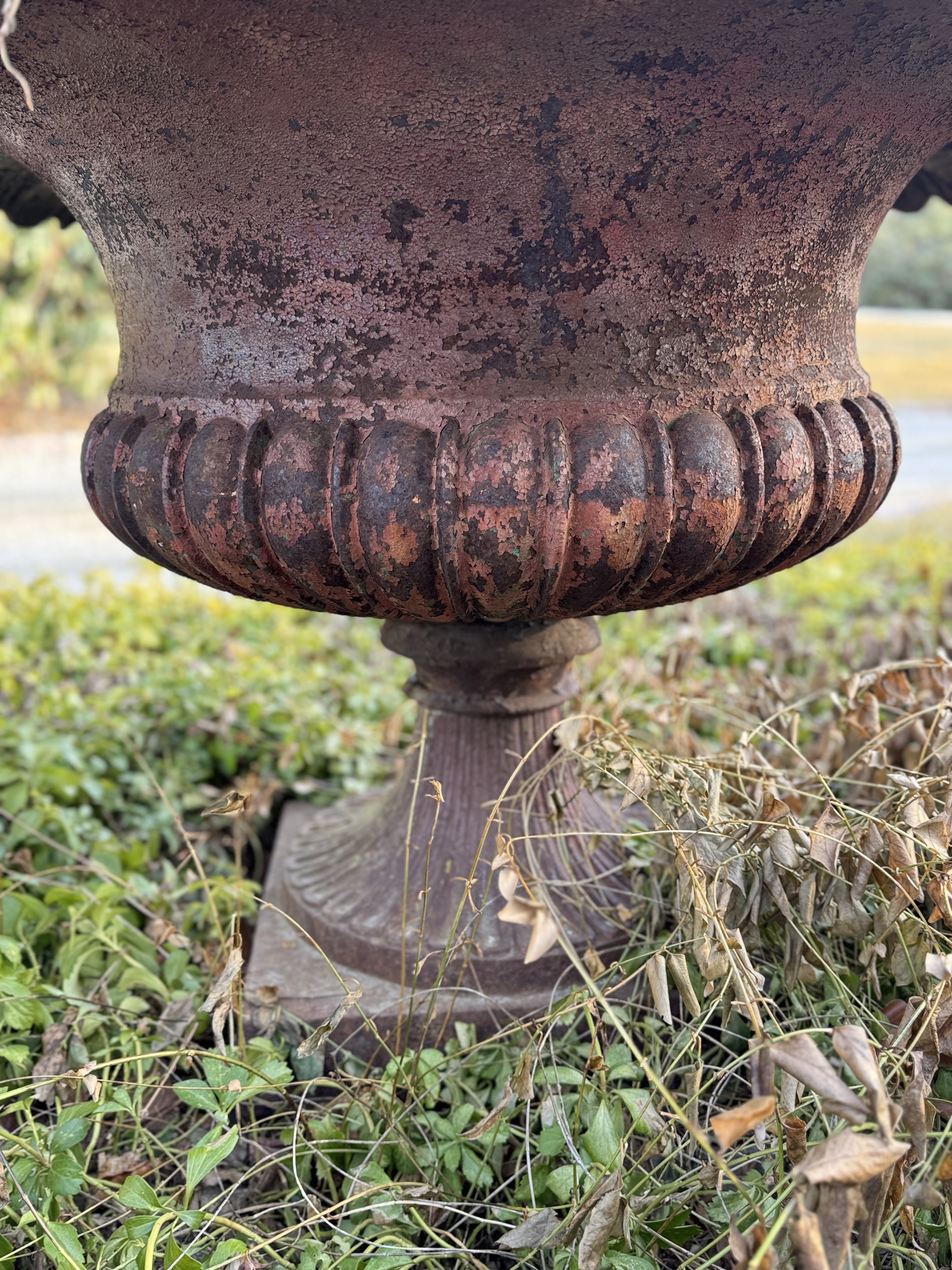 Fiske Neoclassical Style Cast Iron Garden Urn