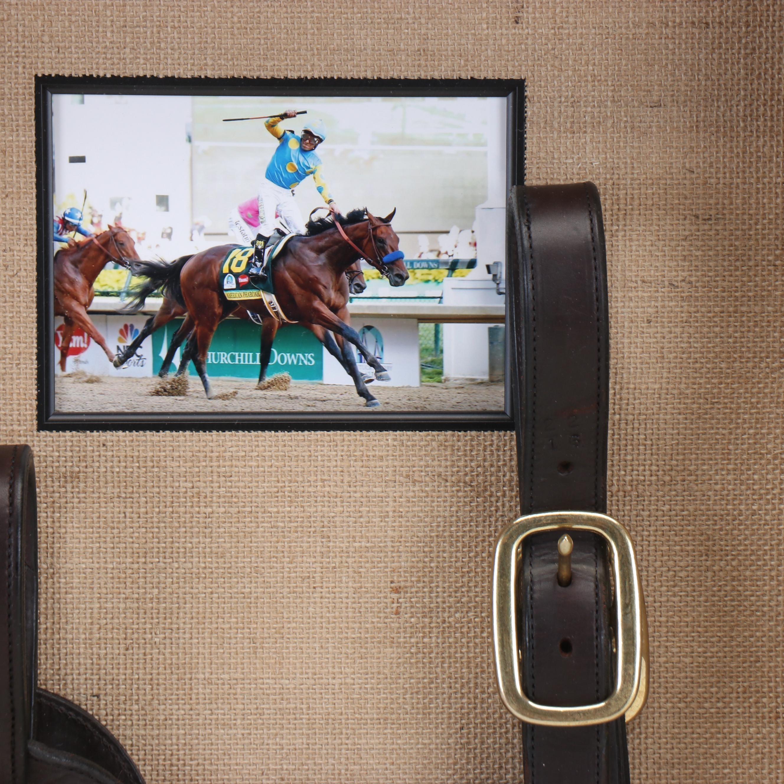 Triple Crown Winner American Pharoah Worn Leather Halter in Display Box