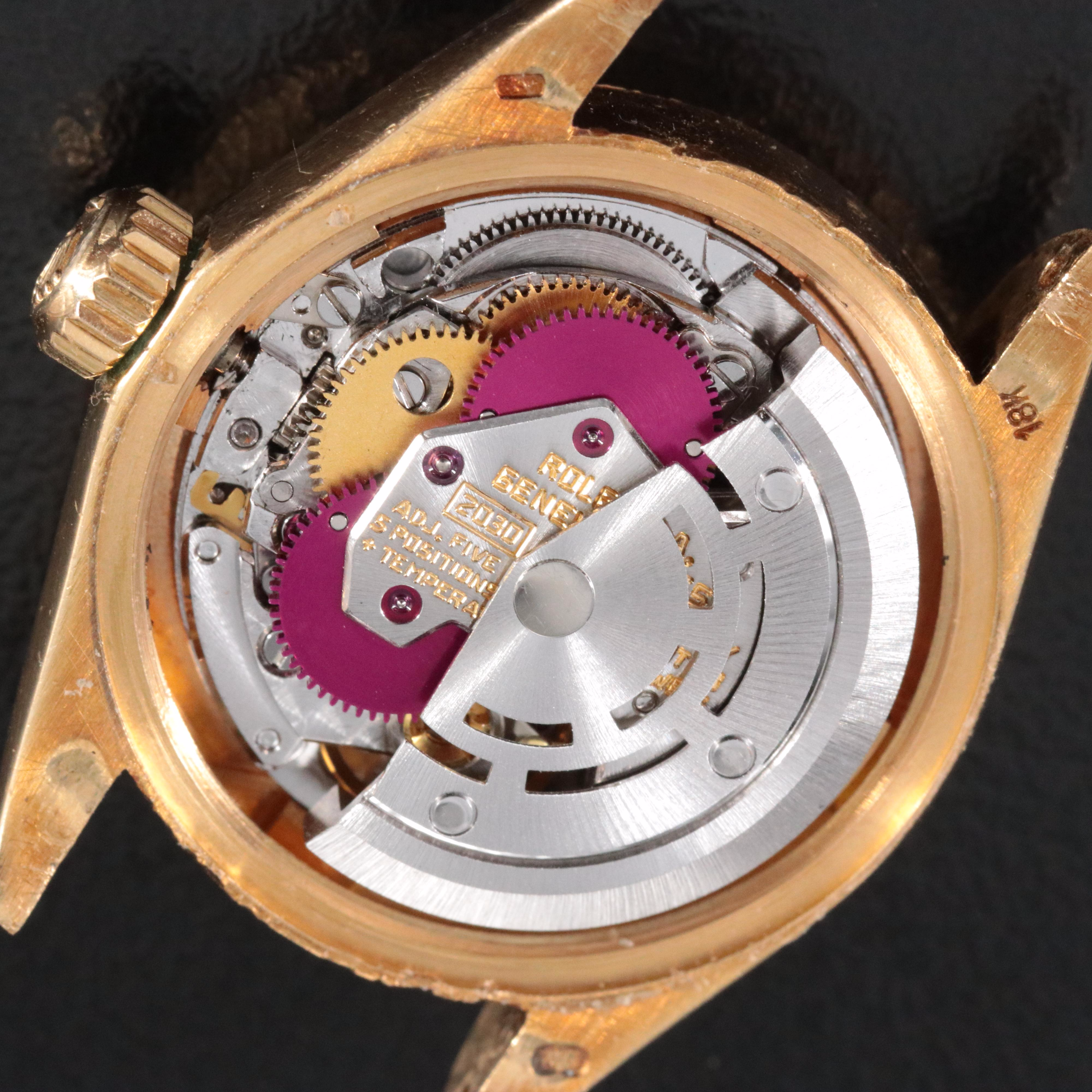 1978 Rolex Custom Diamond Dial Bark Bezel and President Band Watch