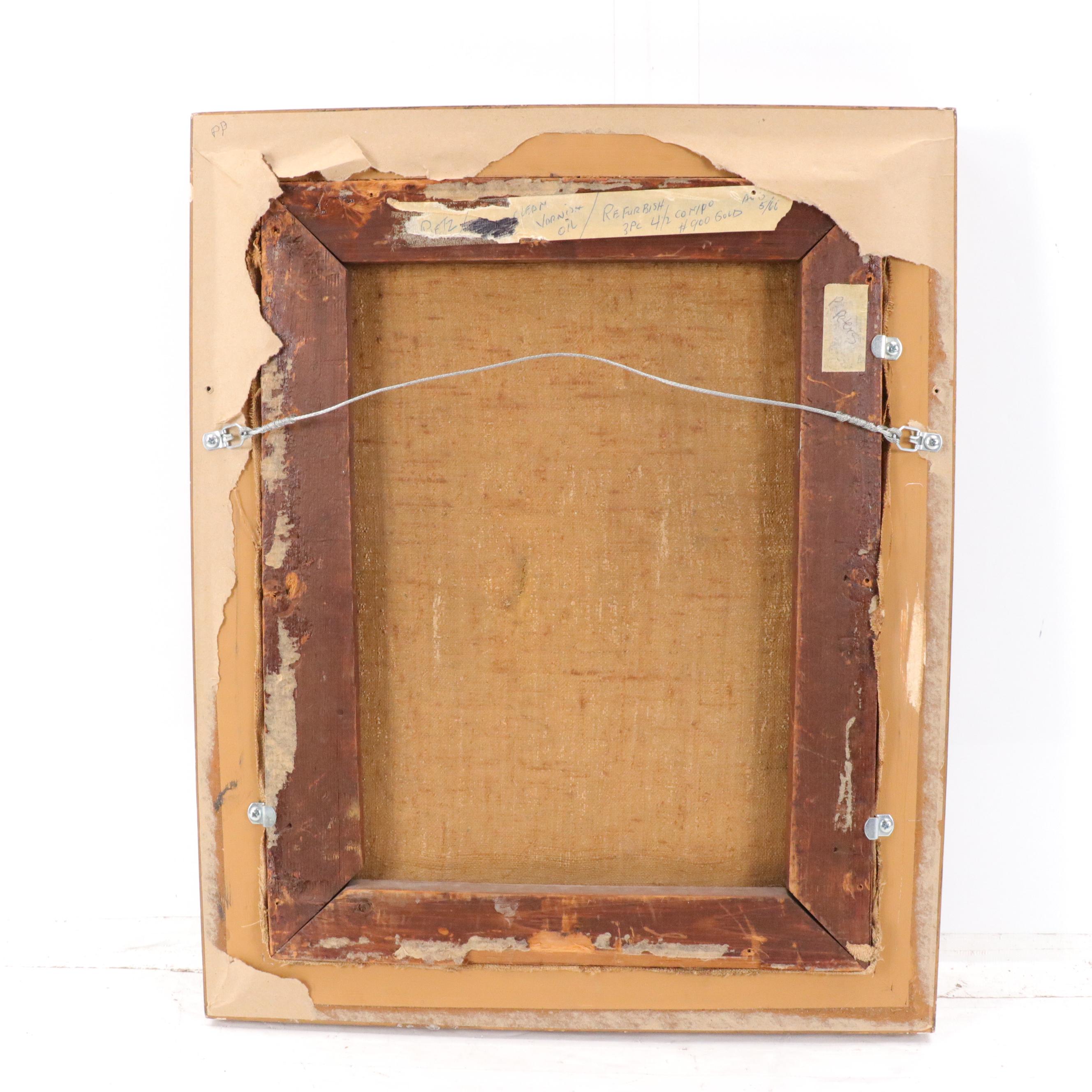 Countryside Landscape Oil Painting, Early 20th Century