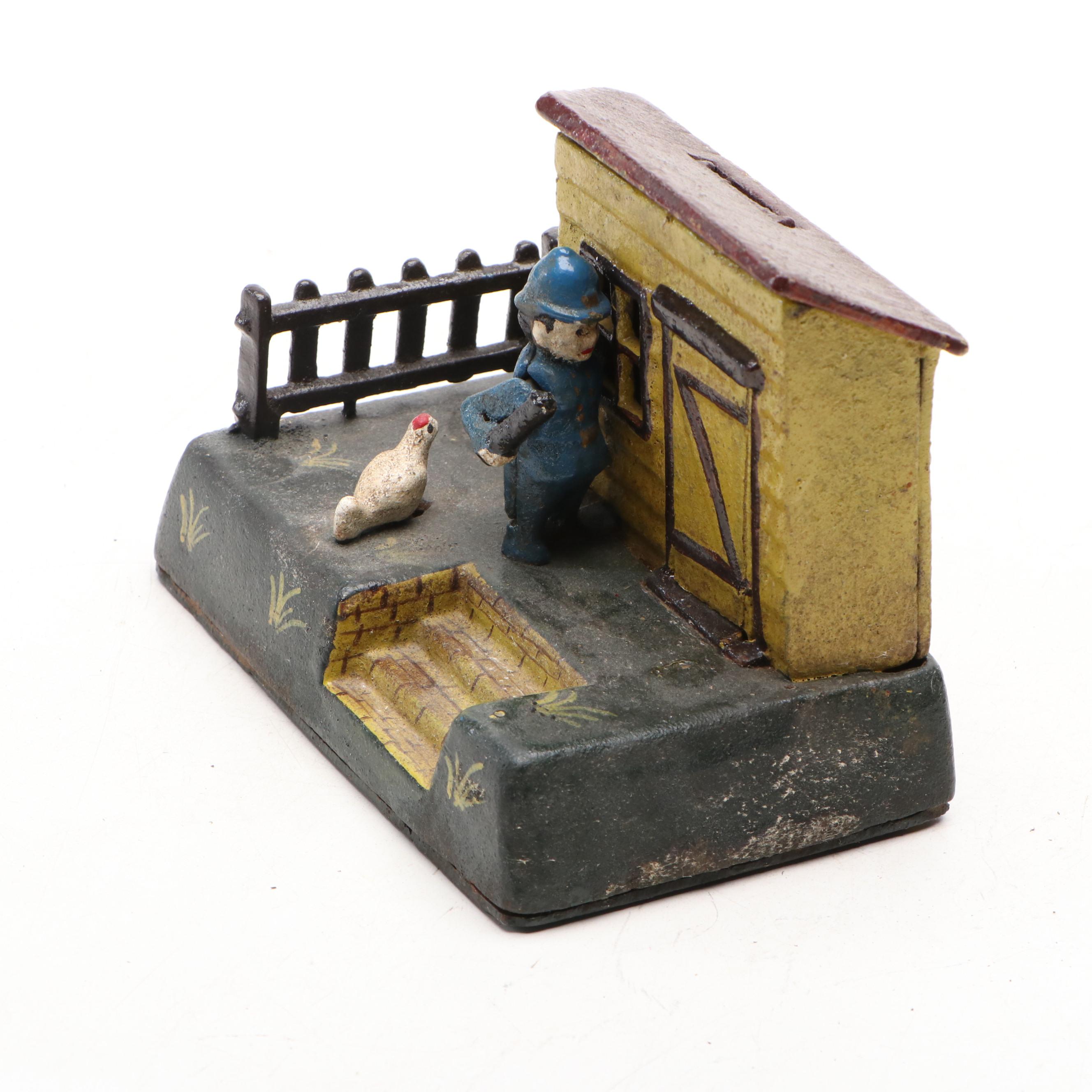 Painted Cast Iron "Uncle Remus" Reproduction Mechanical Bank