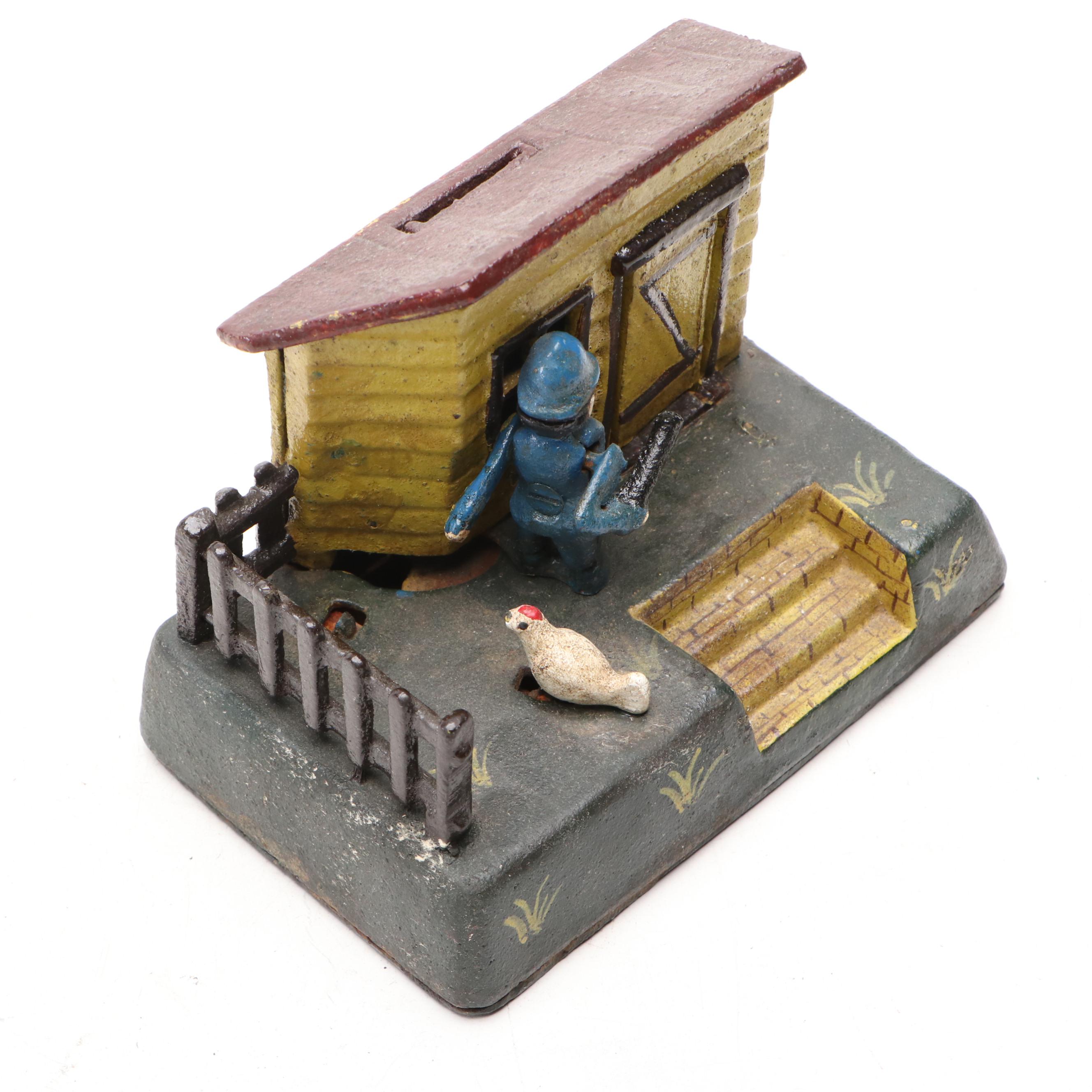 Painted Cast Iron "Uncle Remus" Reproduction Mechanical Bank