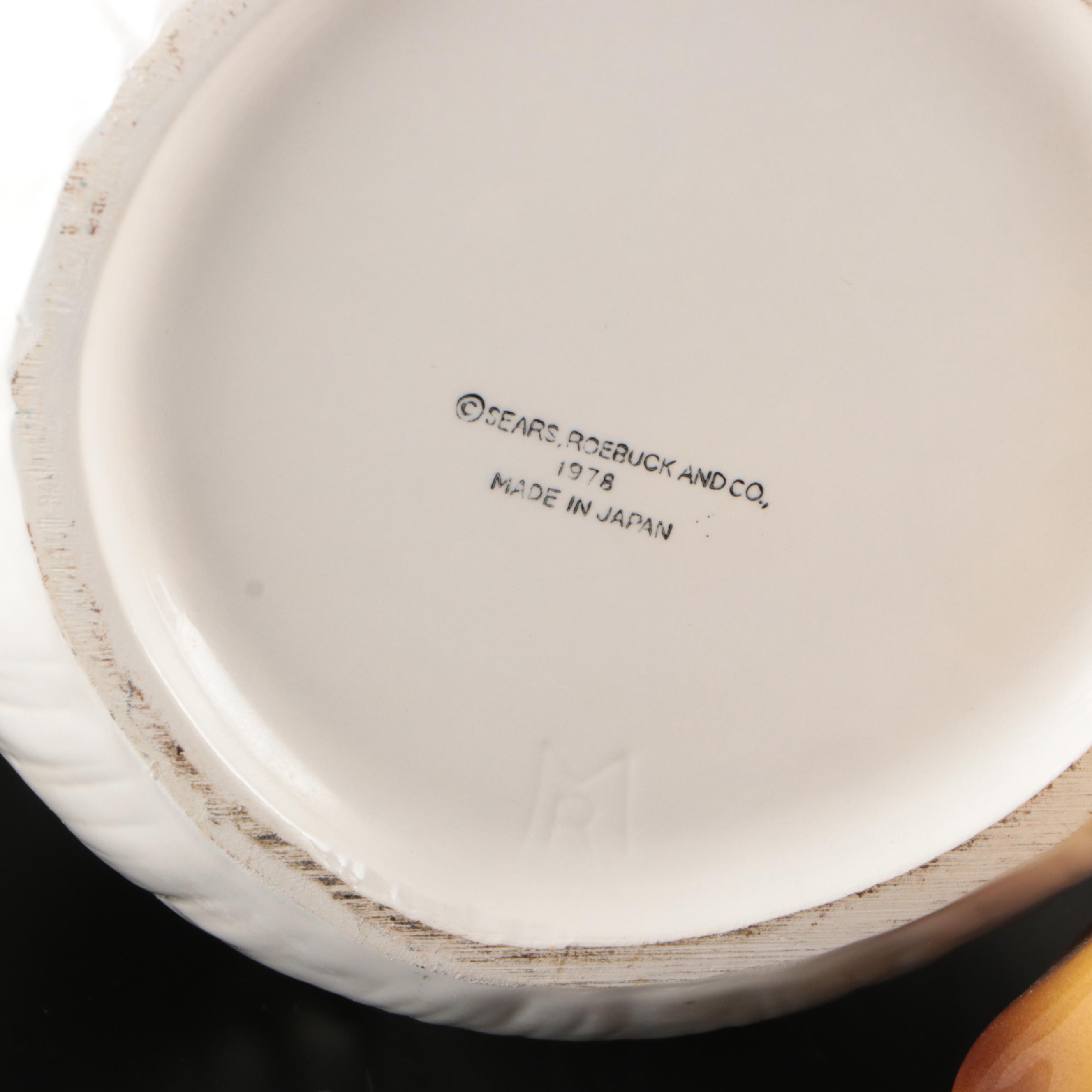 Sears, Roebuck and Co Ceramic Mushroom Canister and More