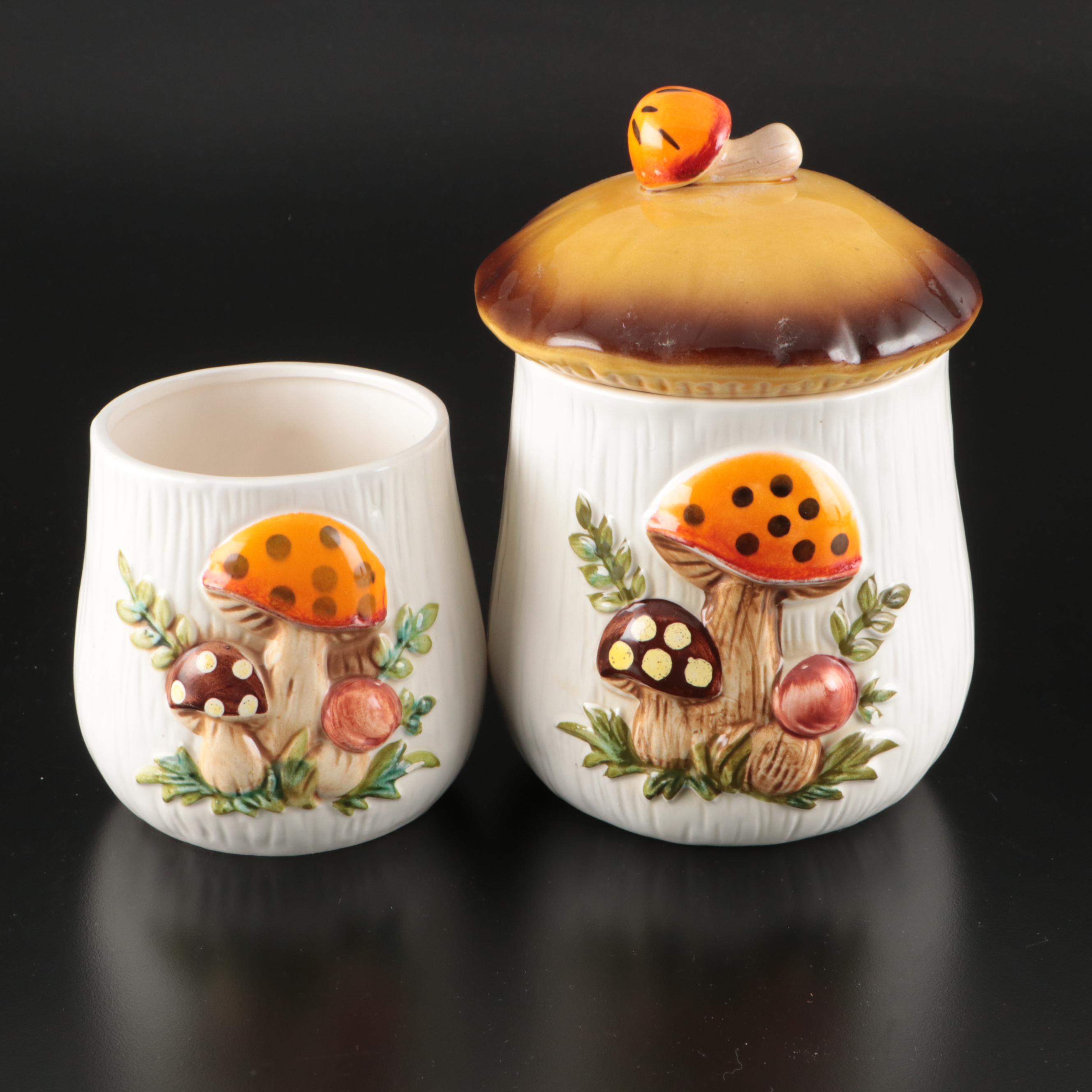 Sears, Roebuck and Co Ceramic Mushroom Canister and More
