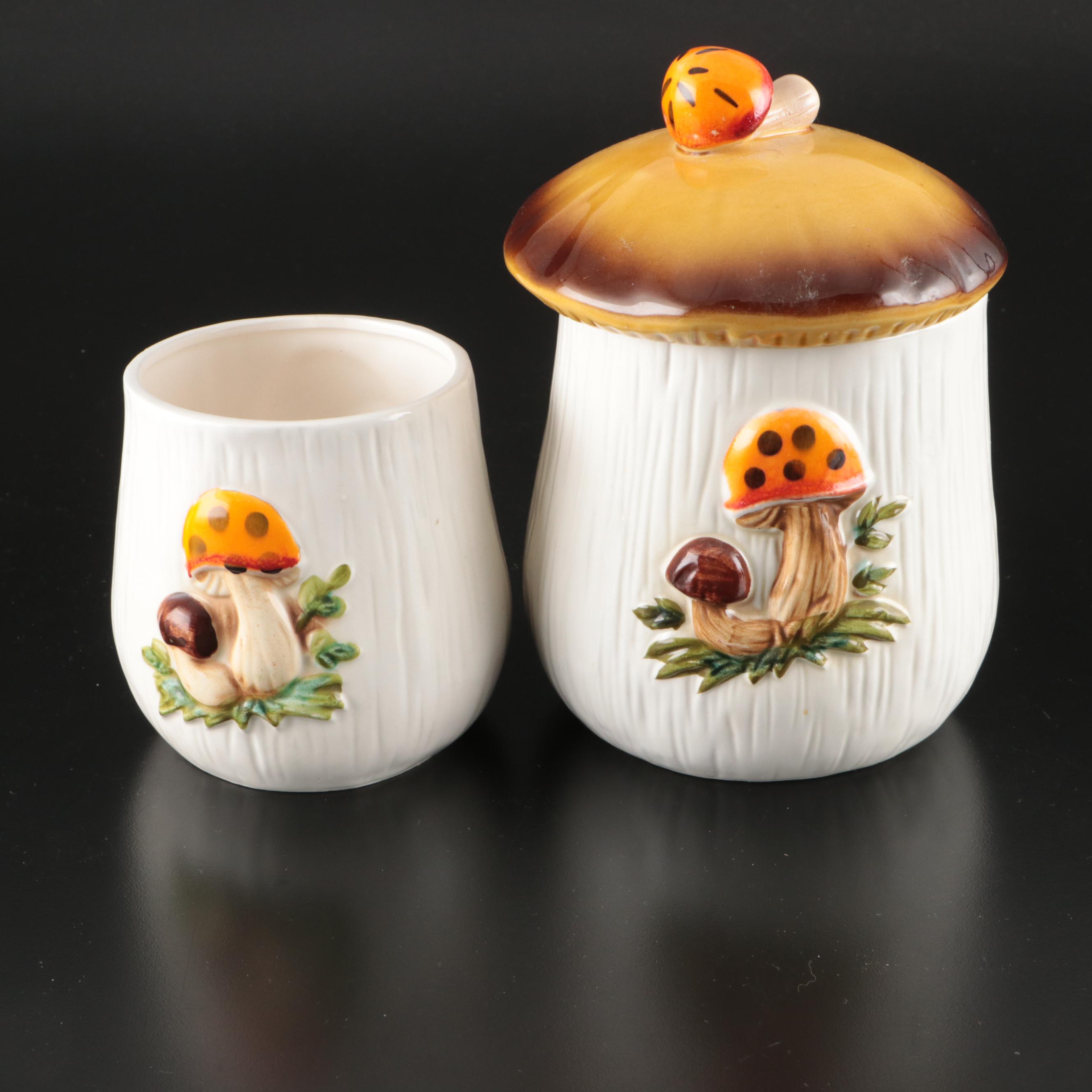 Sears, Roebuck and Co Ceramic Mushroom Canister and More