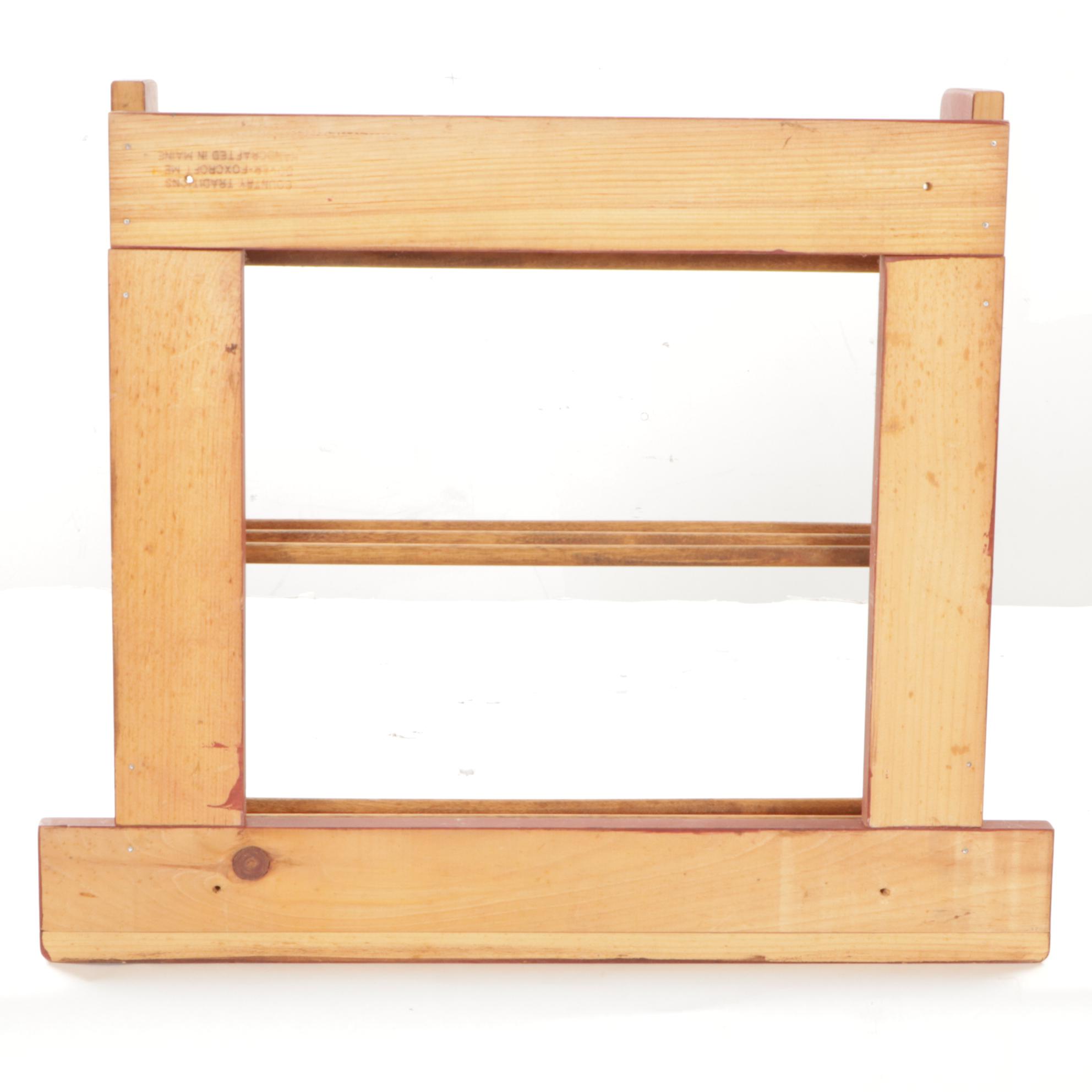 Country Traditions Painted Wall-Mounted Collapsible Clothes Rack