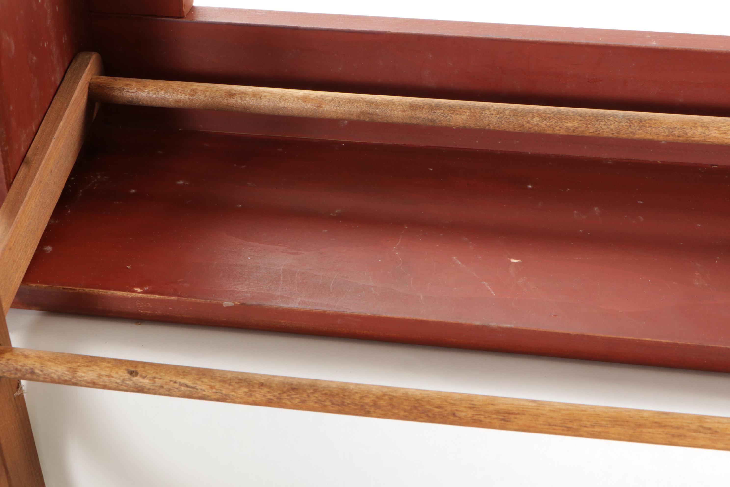 Country Traditions Painted Wall-Mounted Collapsible Clothes Rack