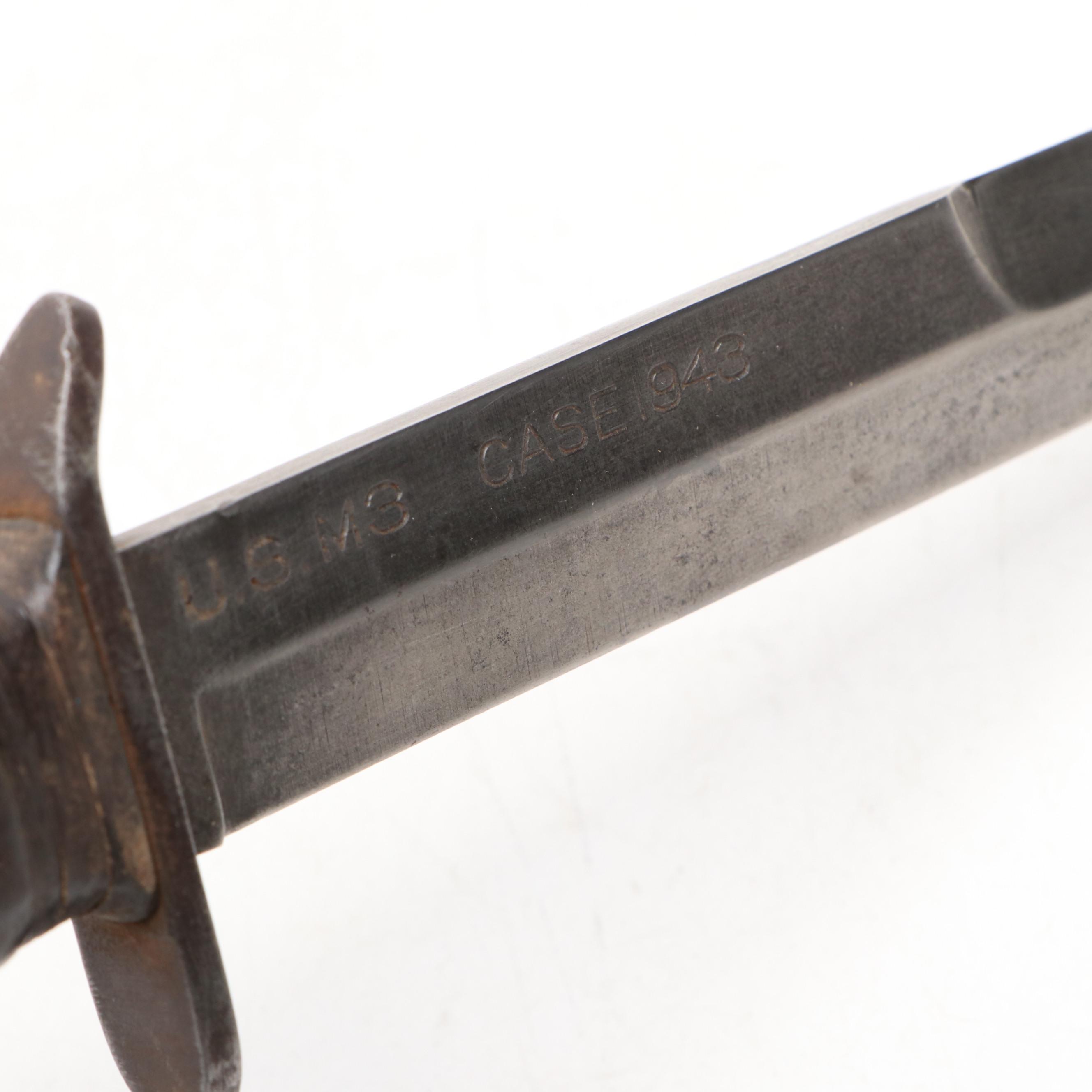 World War I Era M1905 Bayonet with World War II Era U.S. M3 Fighting Knife