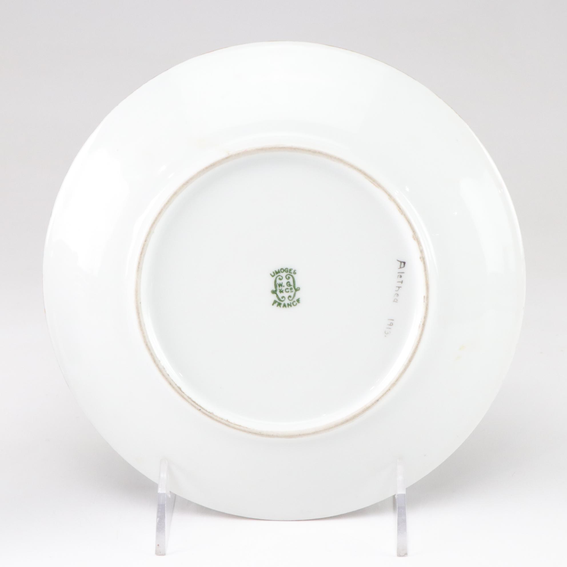 Antique Limoges Hand-Painted Plate, Henriot Quimper Dish, Royal Bayreuth & More