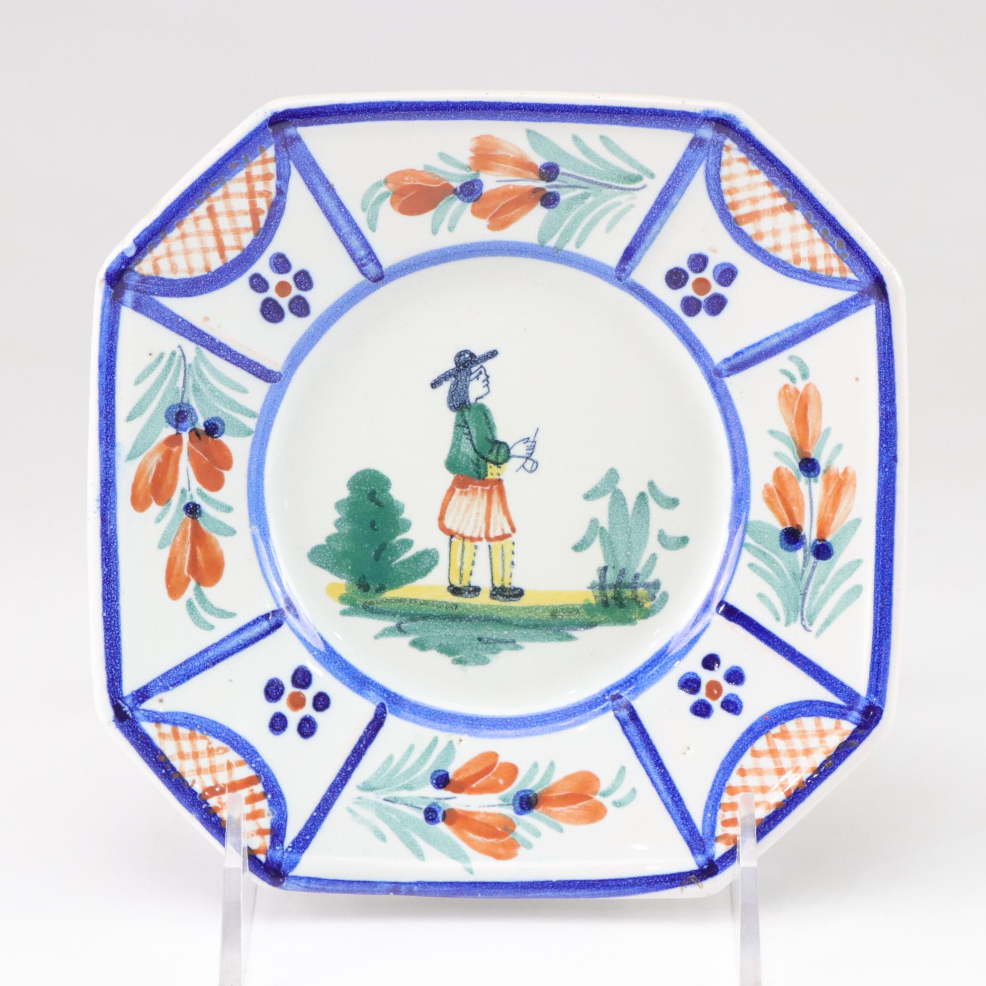 Antique Limoges Hand-Painted Plate, Henriot Quimper Dish, Royal Bayreuth & More