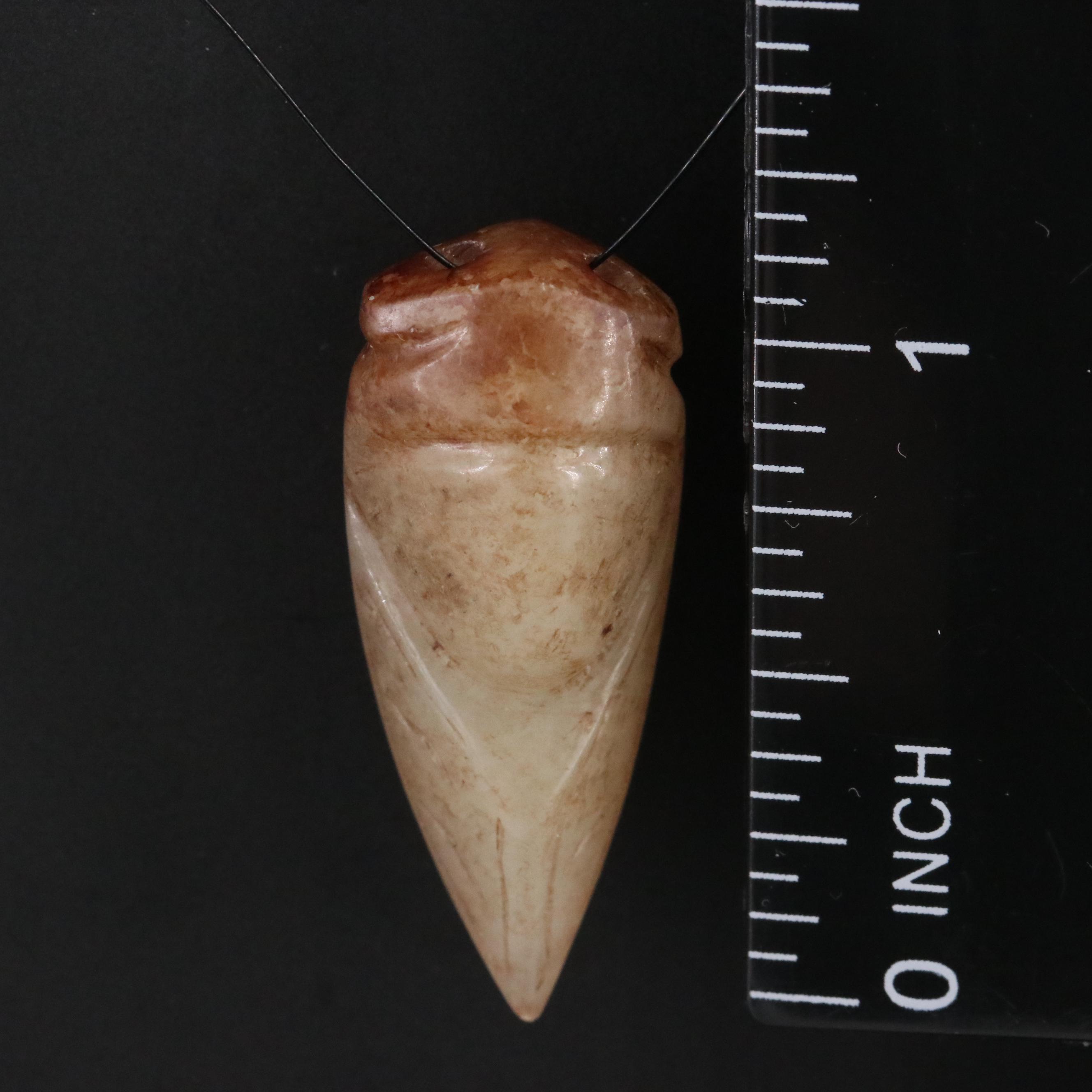 Chinese Loose Carved Serpentine Cicada