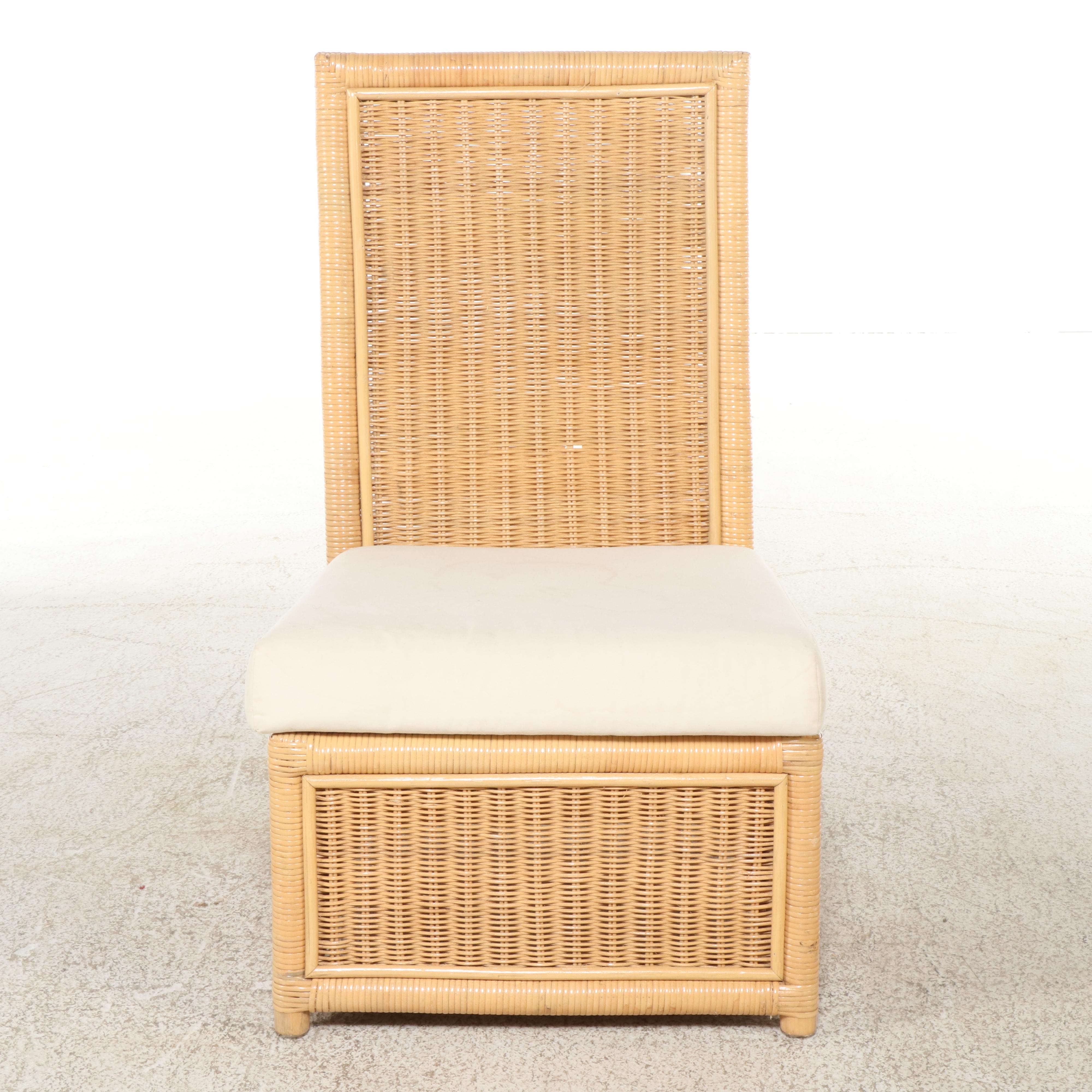 Ballard Designs "Southport" Wicker and Rattan Slipper Chair