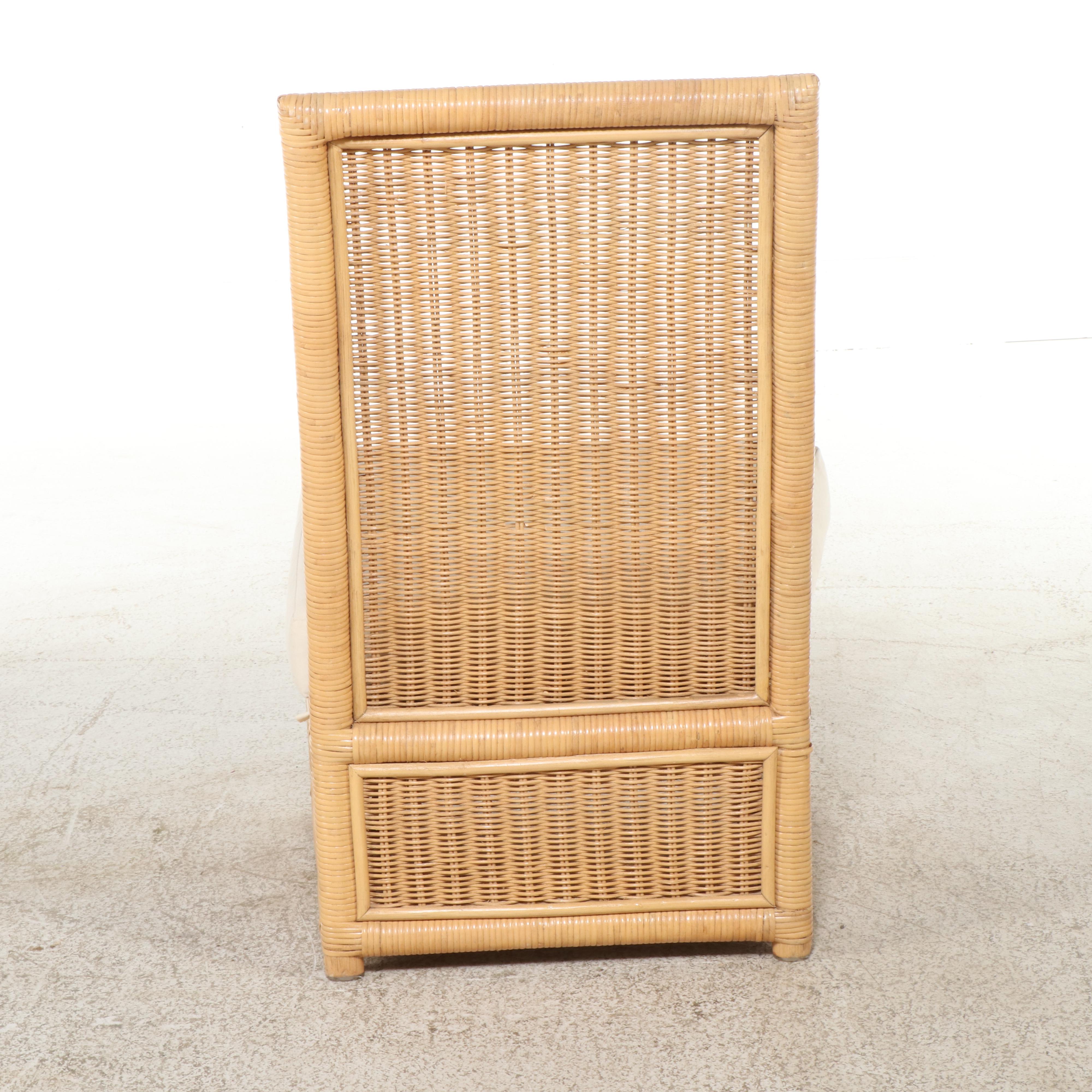 Ballard Designs "Southport" Wicker and Rattan Slipper Chair